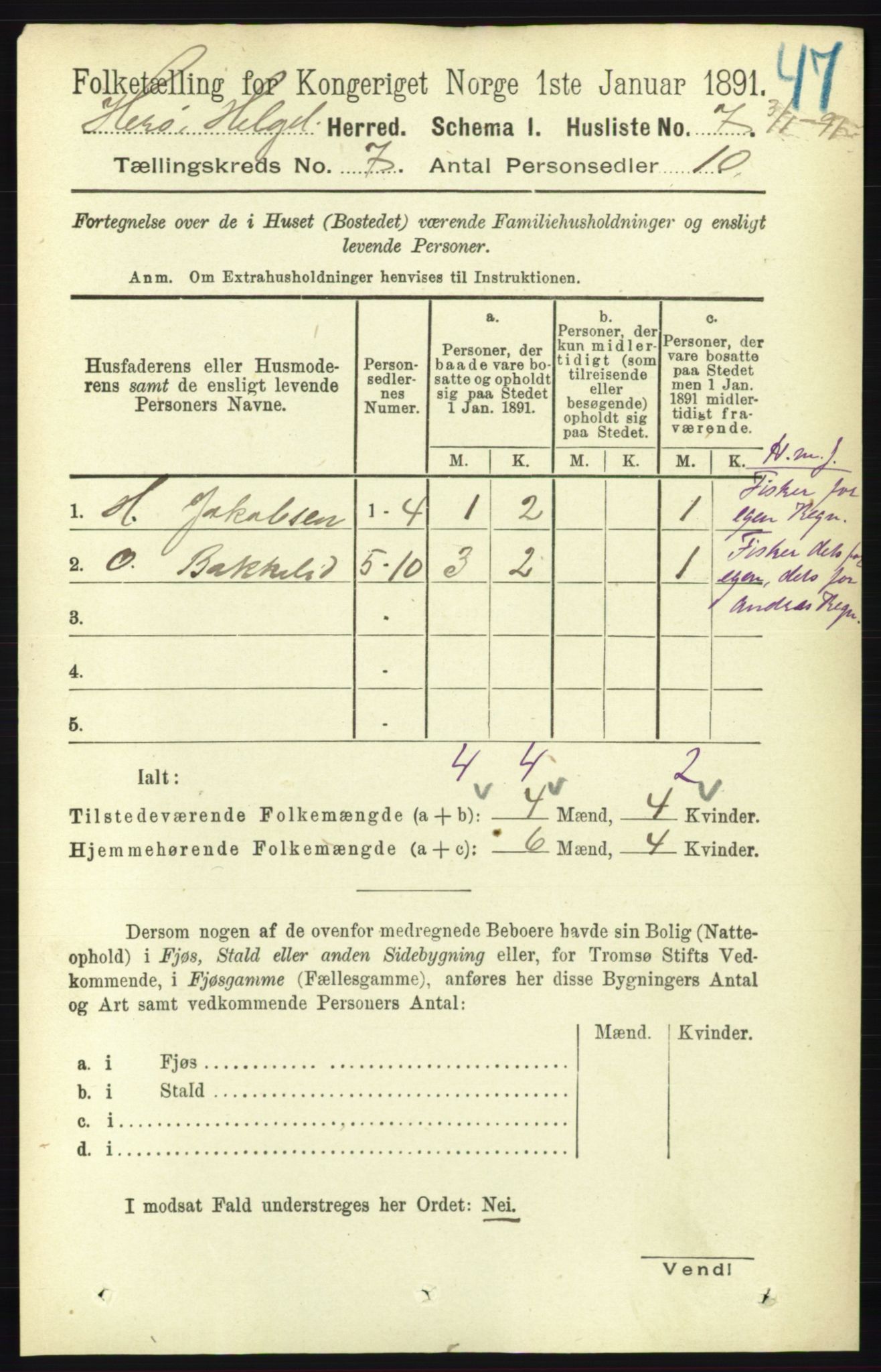 RA, 1891 census for 1818 Herøy, 1891, p. 2213