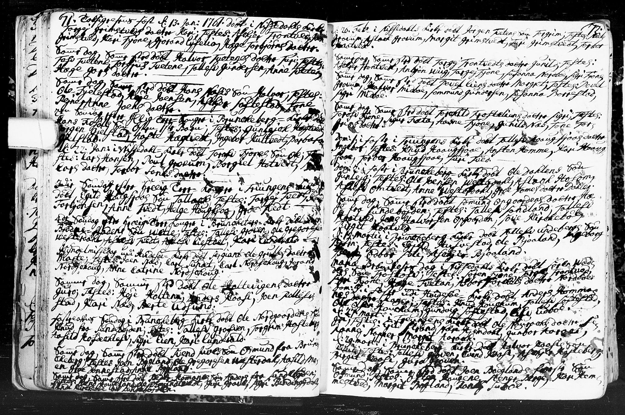 Kviteseid kirkebøker, SAKO/A-276/F/Fa/L0001: Parish register (official) no. I 1, 1754-1773, p. 71-72