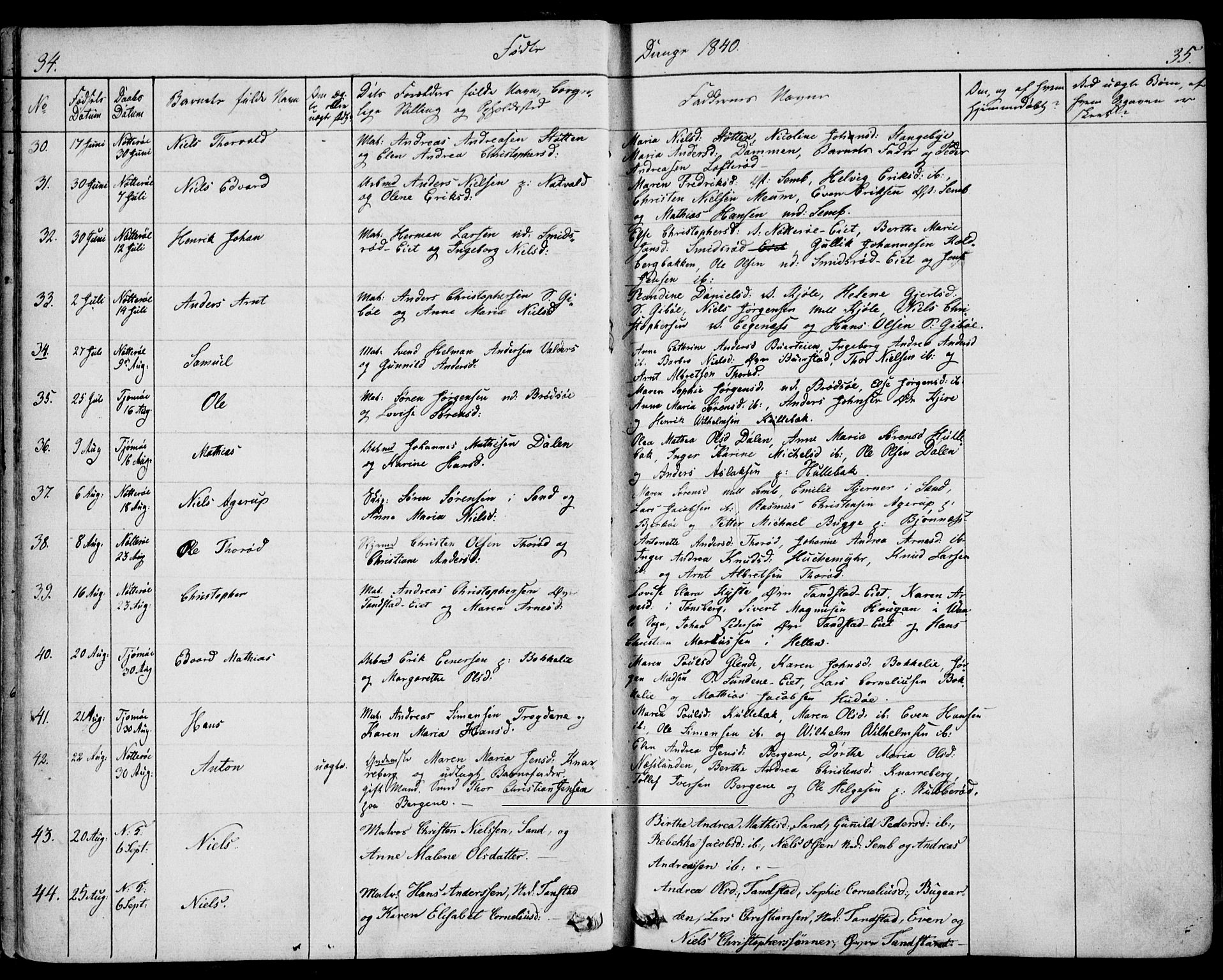 Nøtterøy kirkebøker, AV/SAKO-A-354/F/Fa/L0005: Parish register (official) no. I 5, 1839-1852, p. 34-35