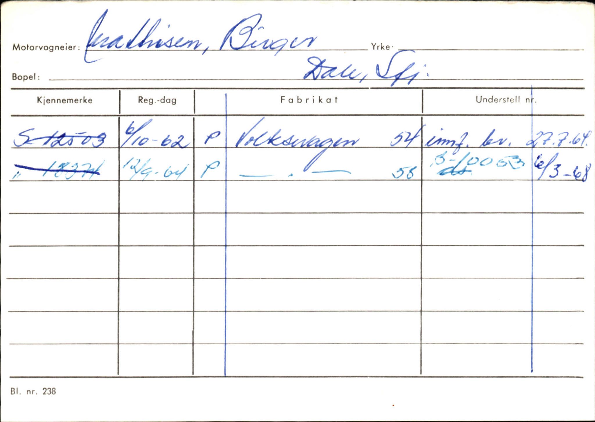 Statens vegvesen, Sogn og Fjordane vegkontor, AV/SAB-A-5301/4/F/L0125: Eigarregister Sogndal V-Å. Aurland A-Å. Fjaler A-N, 1945-1975, p. 2544