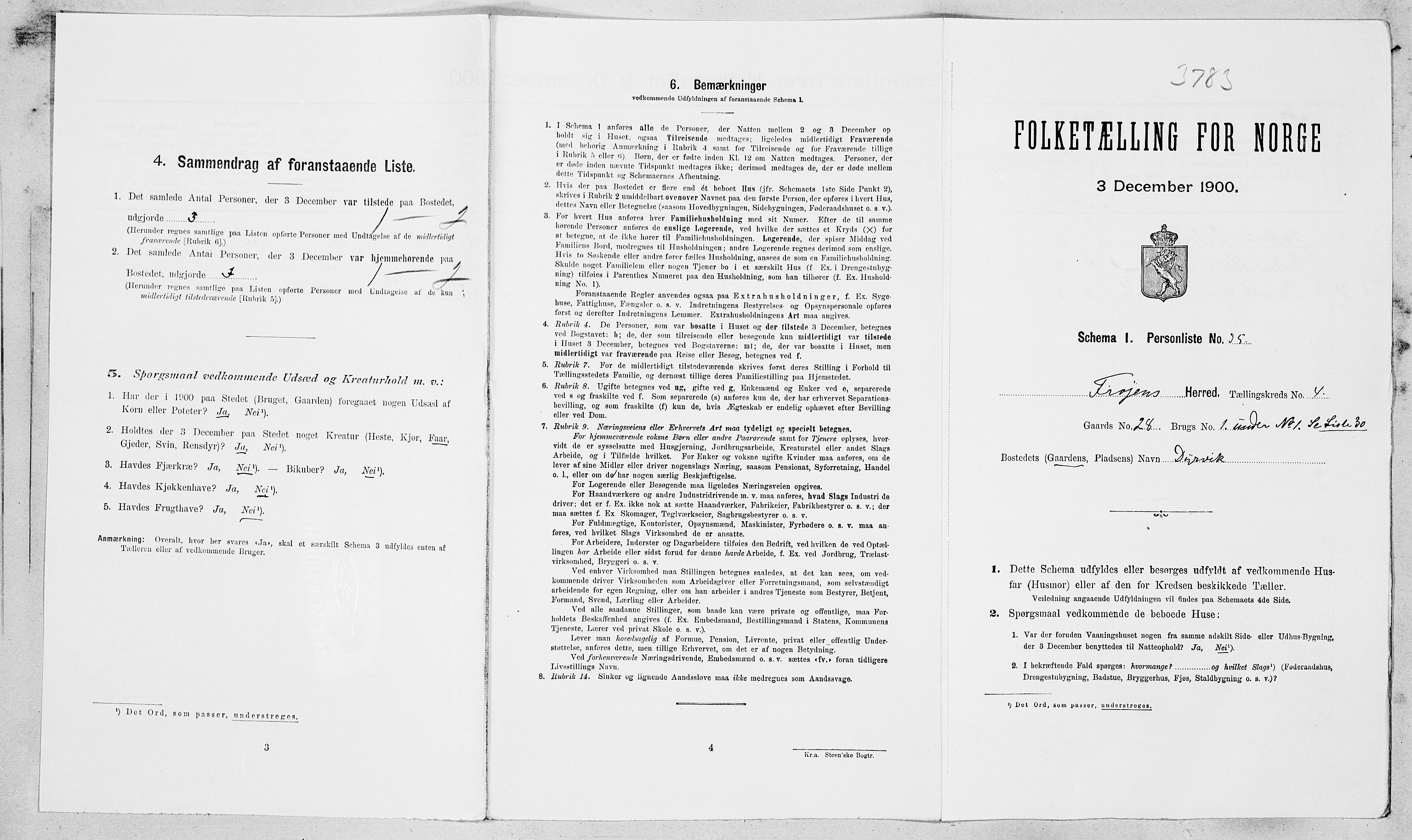 SAT, 1900 census for Frøya, 1900, p. 645