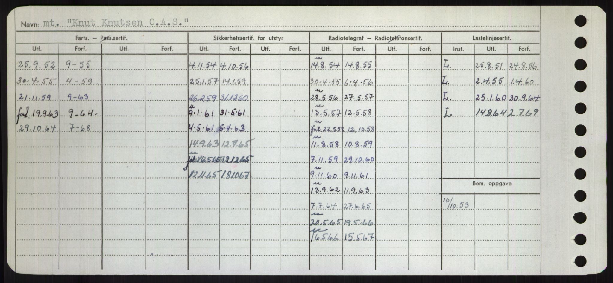 Sjøfartsdirektoratet med forløpere, Skipsmålingen, RA/S-1627/H/Hd/L0020: Fartøy, K-Kon, p. 400