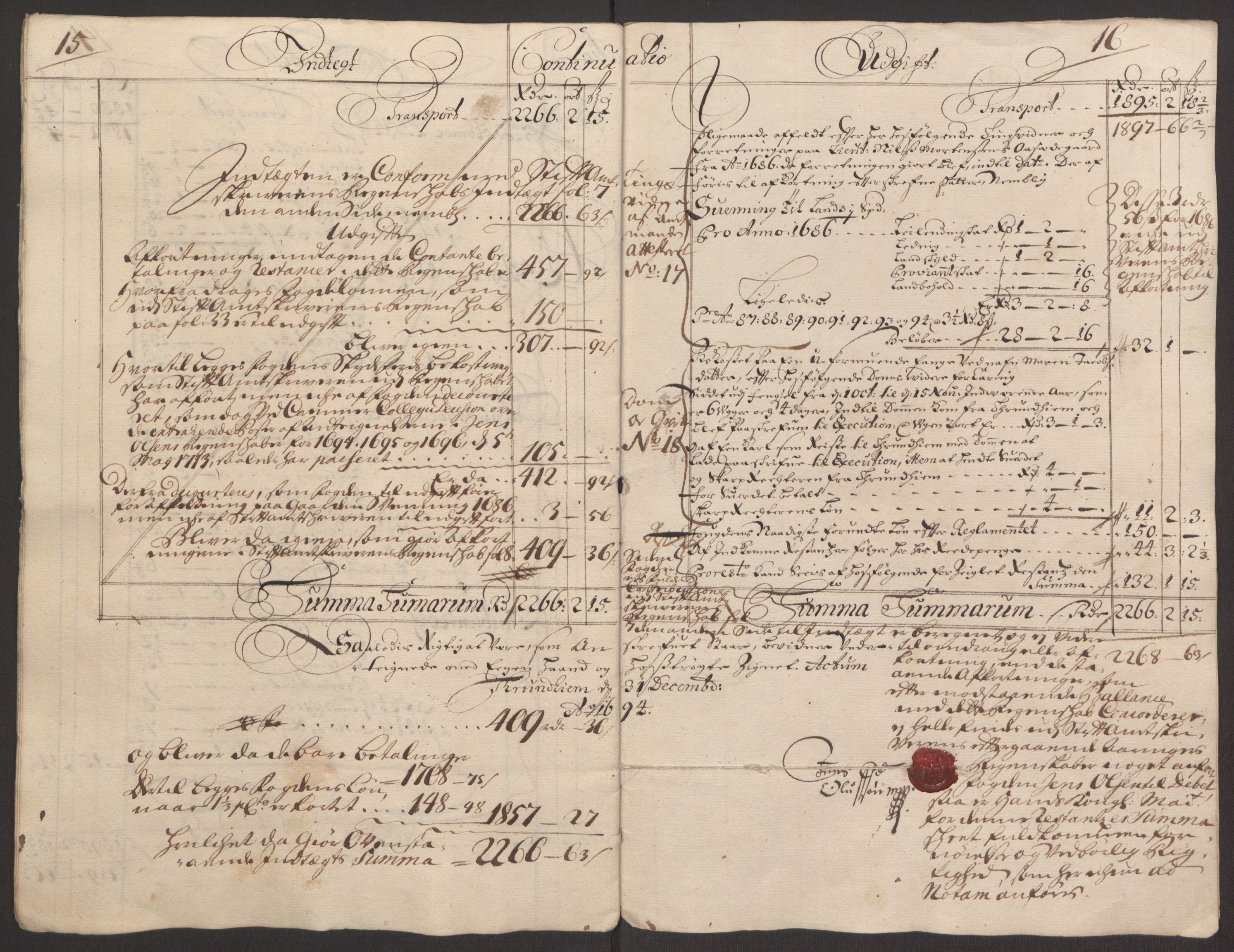 Rentekammeret inntil 1814, Reviderte regnskaper, Fogderegnskap, AV/RA-EA-4092/R64/L4424: Fogderegnskap Namdal, 1692-1695, p. 340