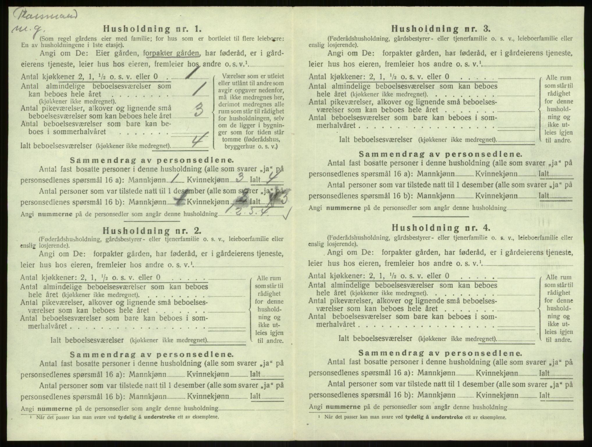 SAB, 1920 census for Masfjorden, 1920, p. 675