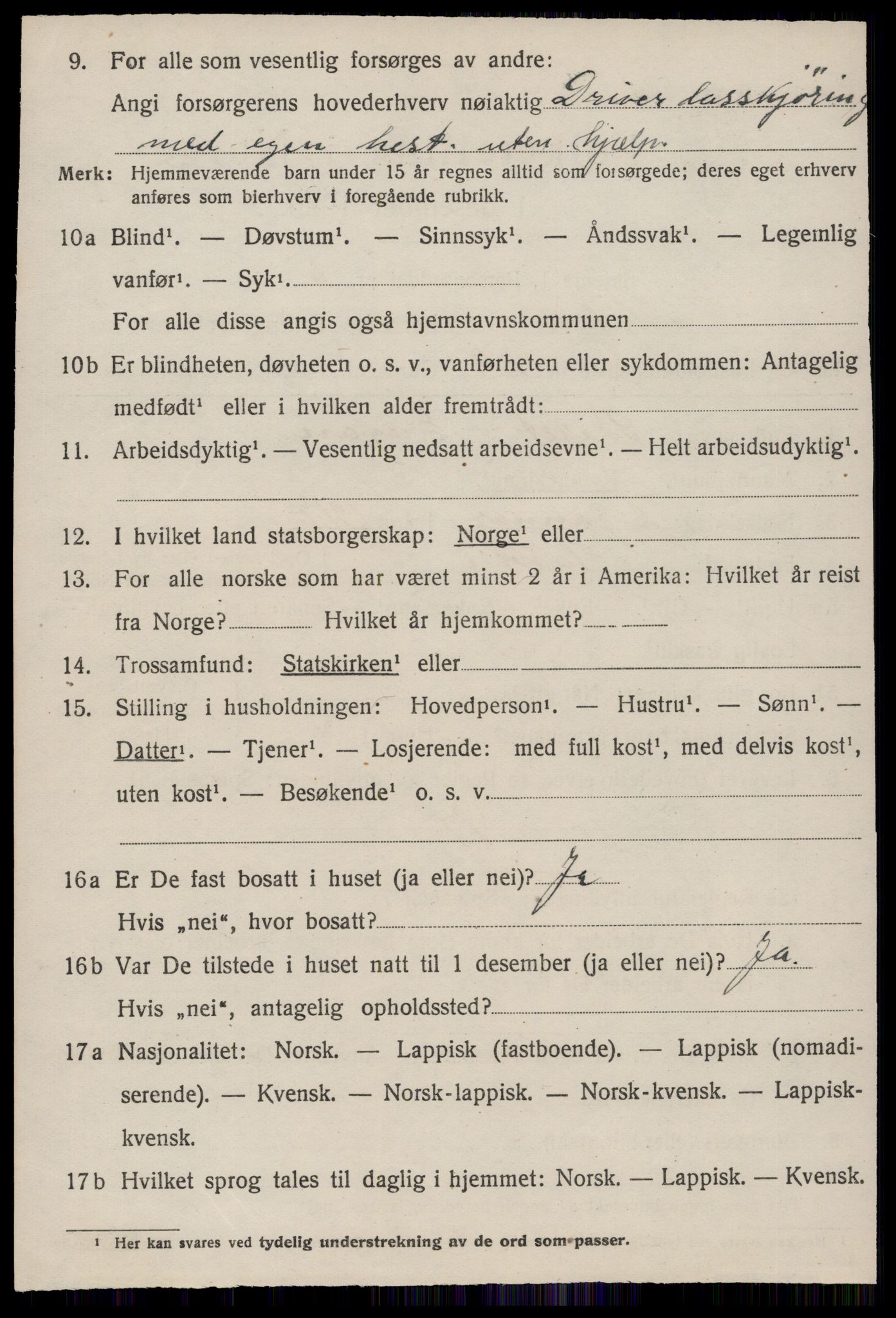 SAT, 1920 census for Malvik, 1920, p. 7585