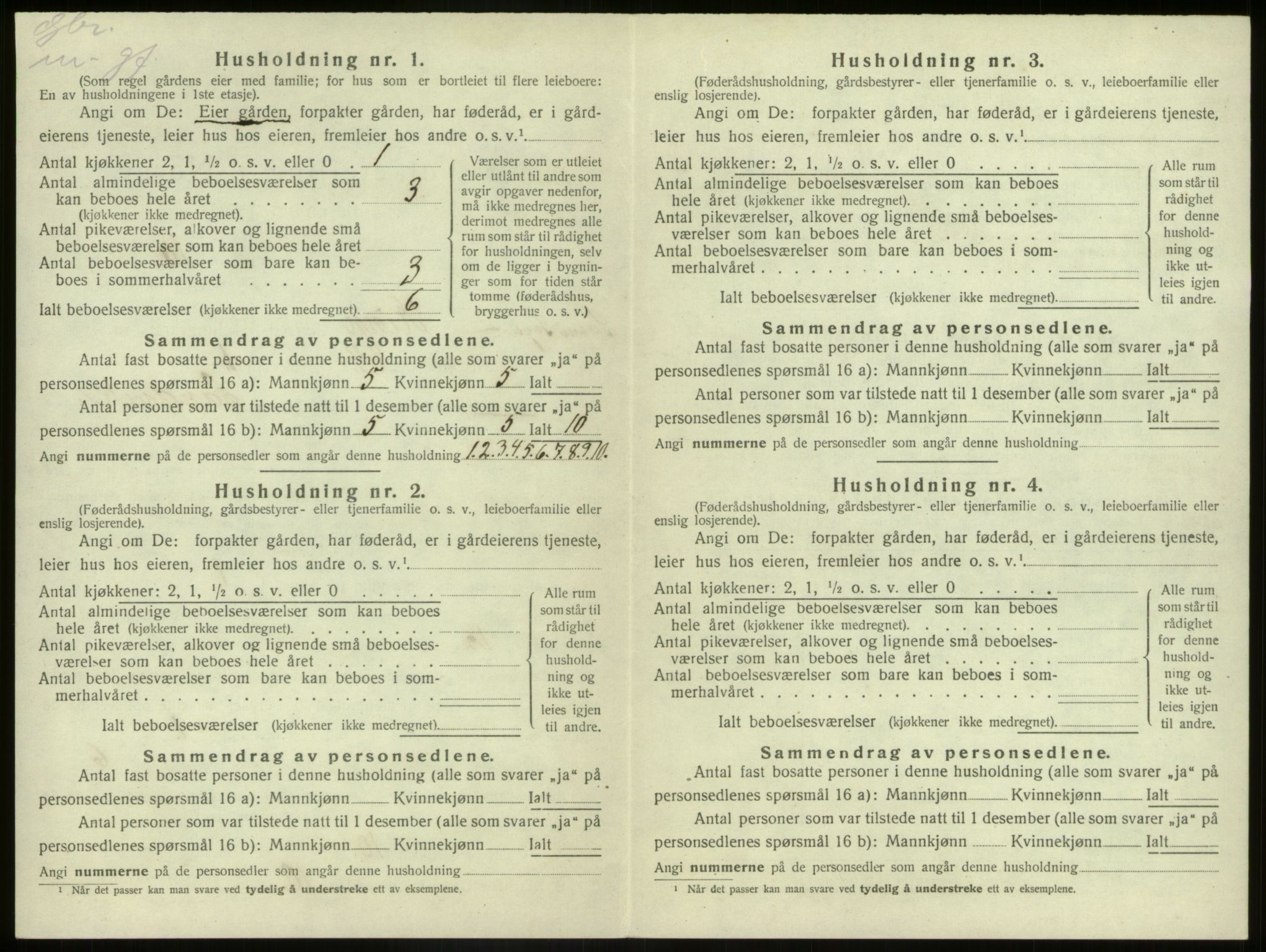 SAB, 1920 census for Kinn, 1920, p. 1580