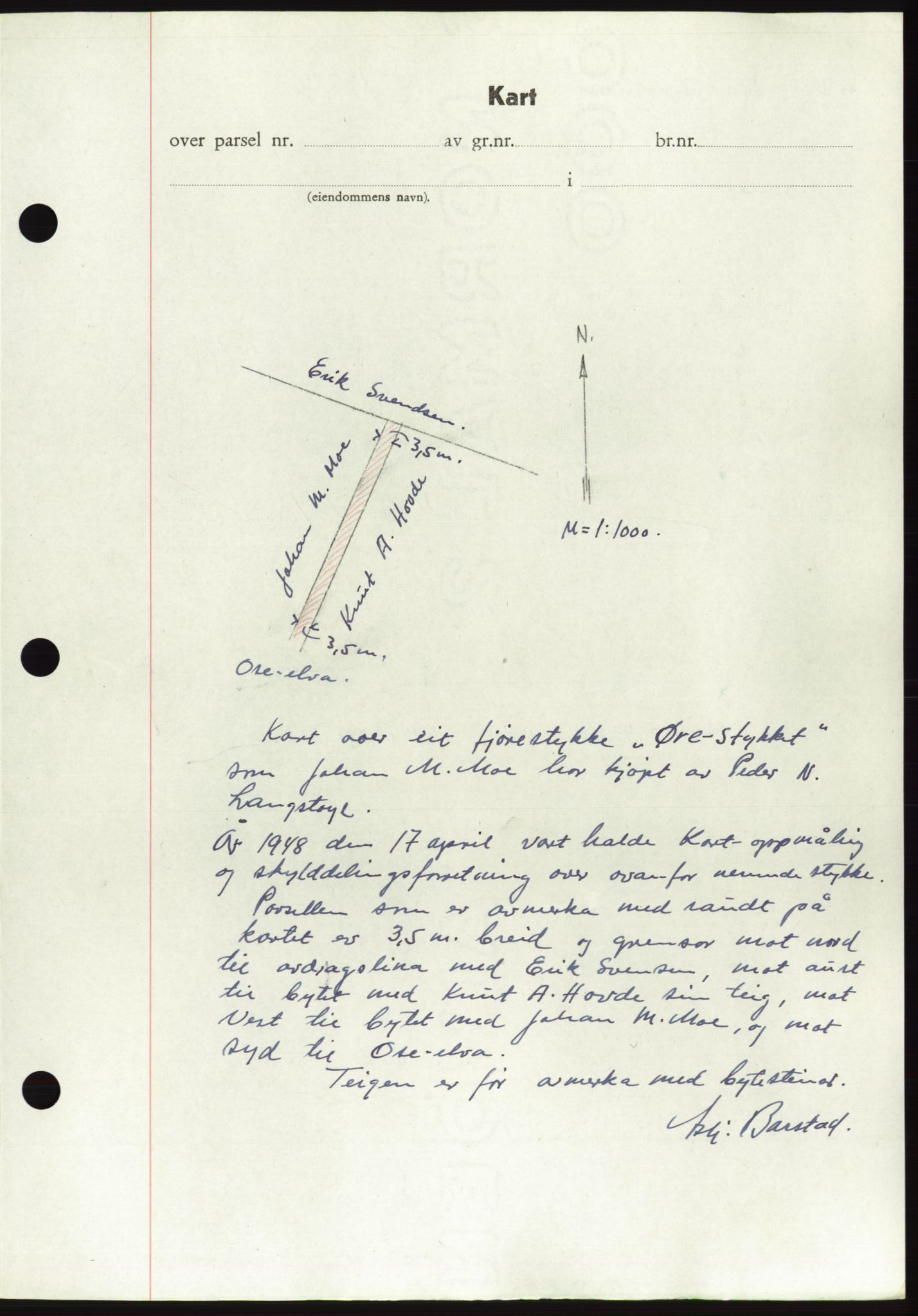 Søre Sunnmøre sorenskriveri, AV/SAT-A-4122/1/2/2C/L0082: Mortgage book no. 8A, 1948-1948, Diary no: : 882/1948