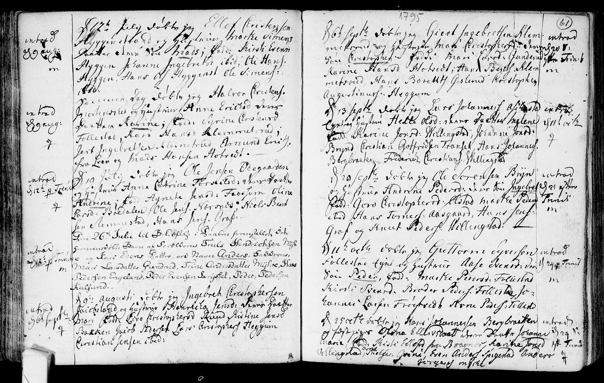 Røyken kirkebøker, SAKO/A-241/F/Fa/L0003: Parish register (official) no. 3, 1782-1813, p. 61