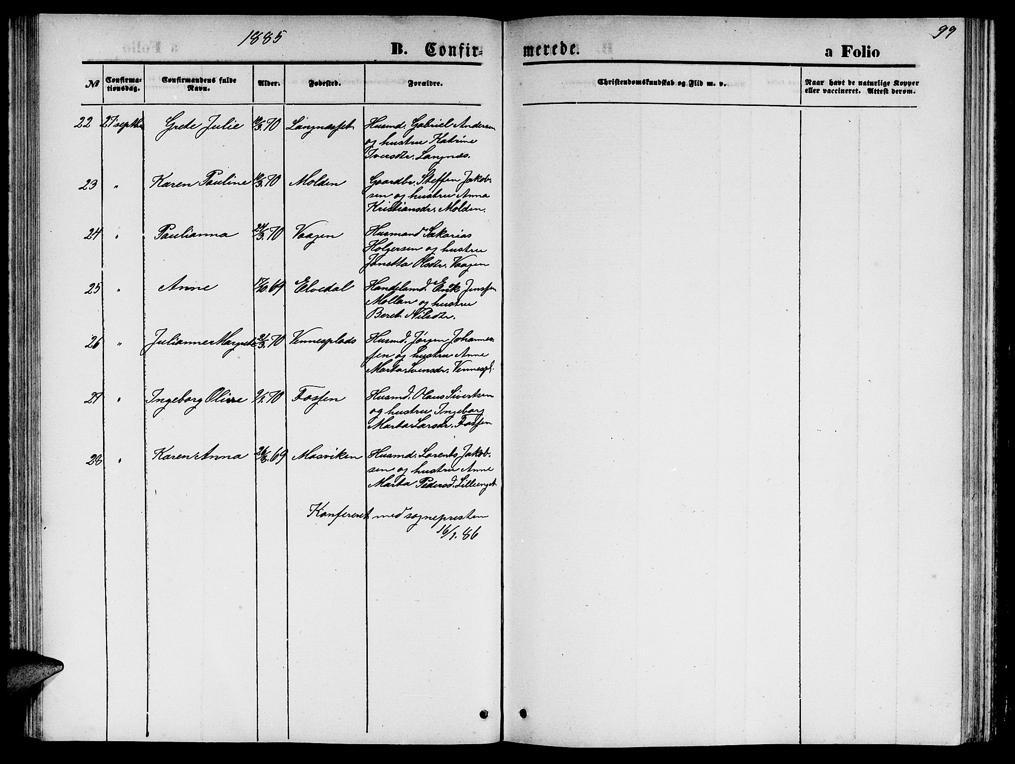 Ministerialprotokoller, klokkerbøker og fødselsregistre - Nord-Trøndelag, SAT/A-1458/744/L0422: Parish register (copy) no. 744C01, 1871-1885, p. 99