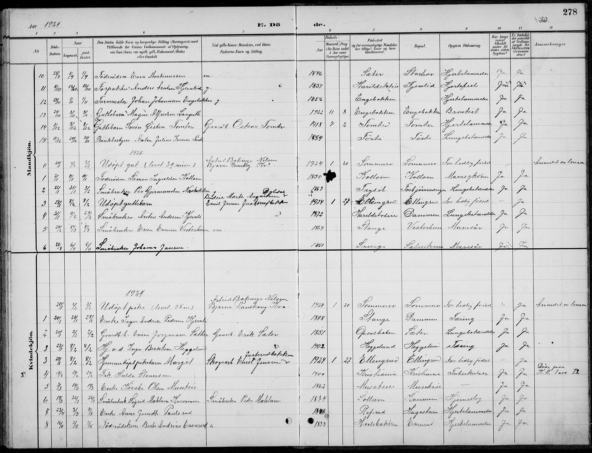 Romedal prestekontor, AV/SAH-PREST-004/L/L0013: Parish register (copy) no. 13, 1896-1937, p. 278