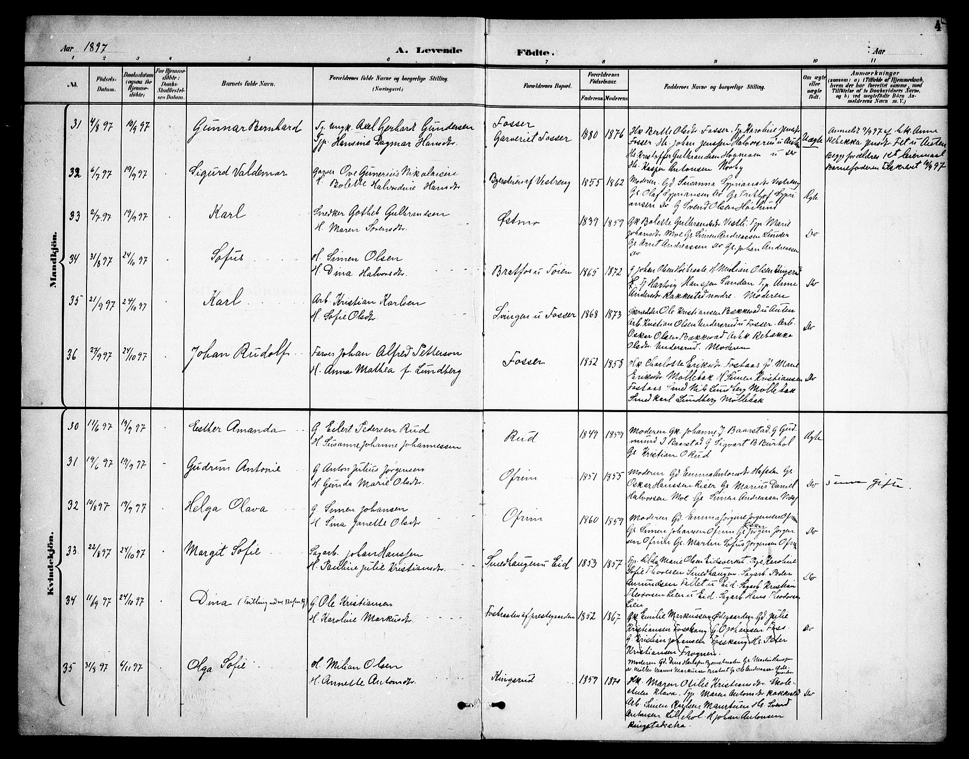Høland prestekontor Kirkebøker, SAO/A-10346a/F/Fa/L0015: Parish register (official) no. I 15, 1897-1912, p. 4