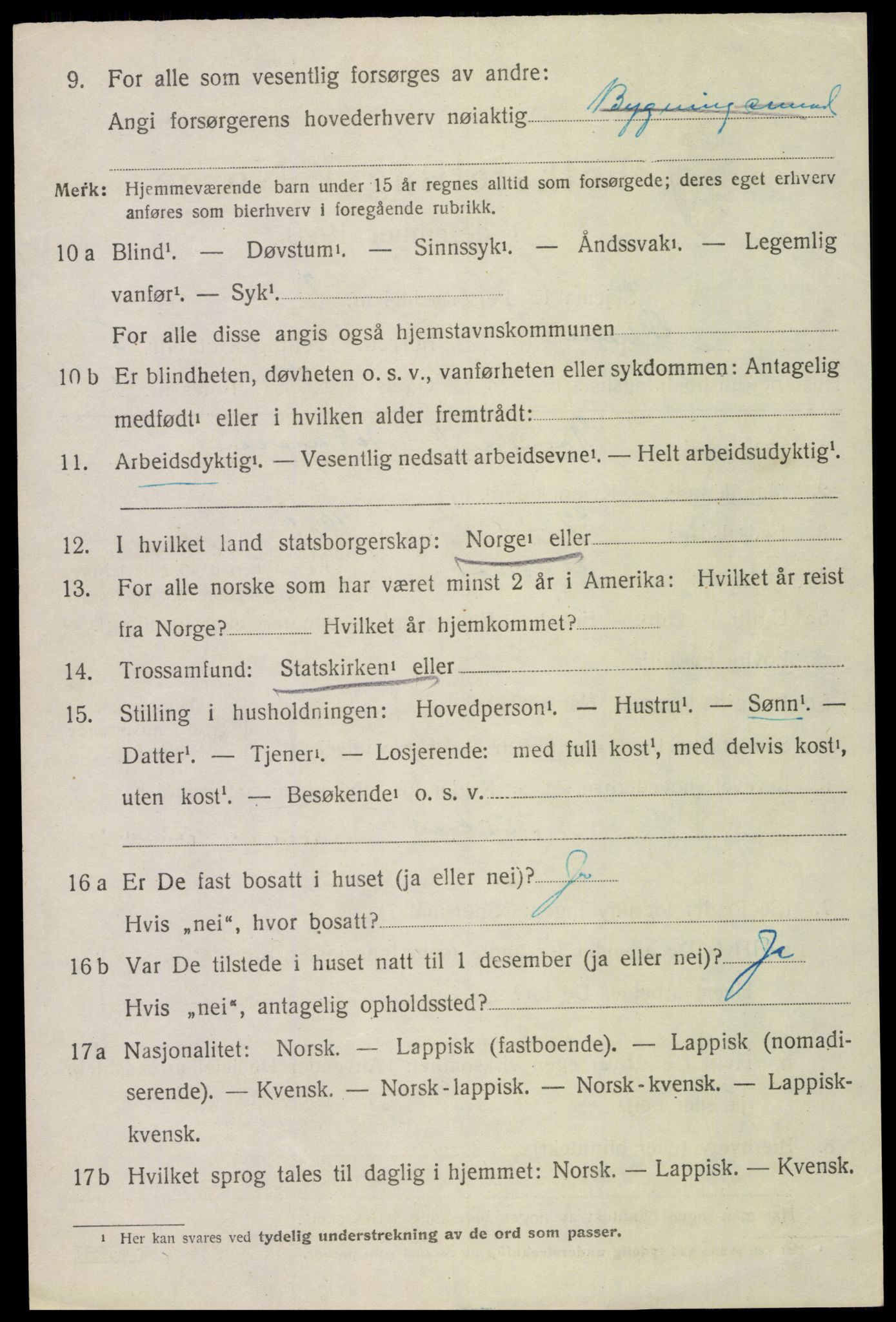 SAT, 1920 census for Øksnes, 1920, p. 3795