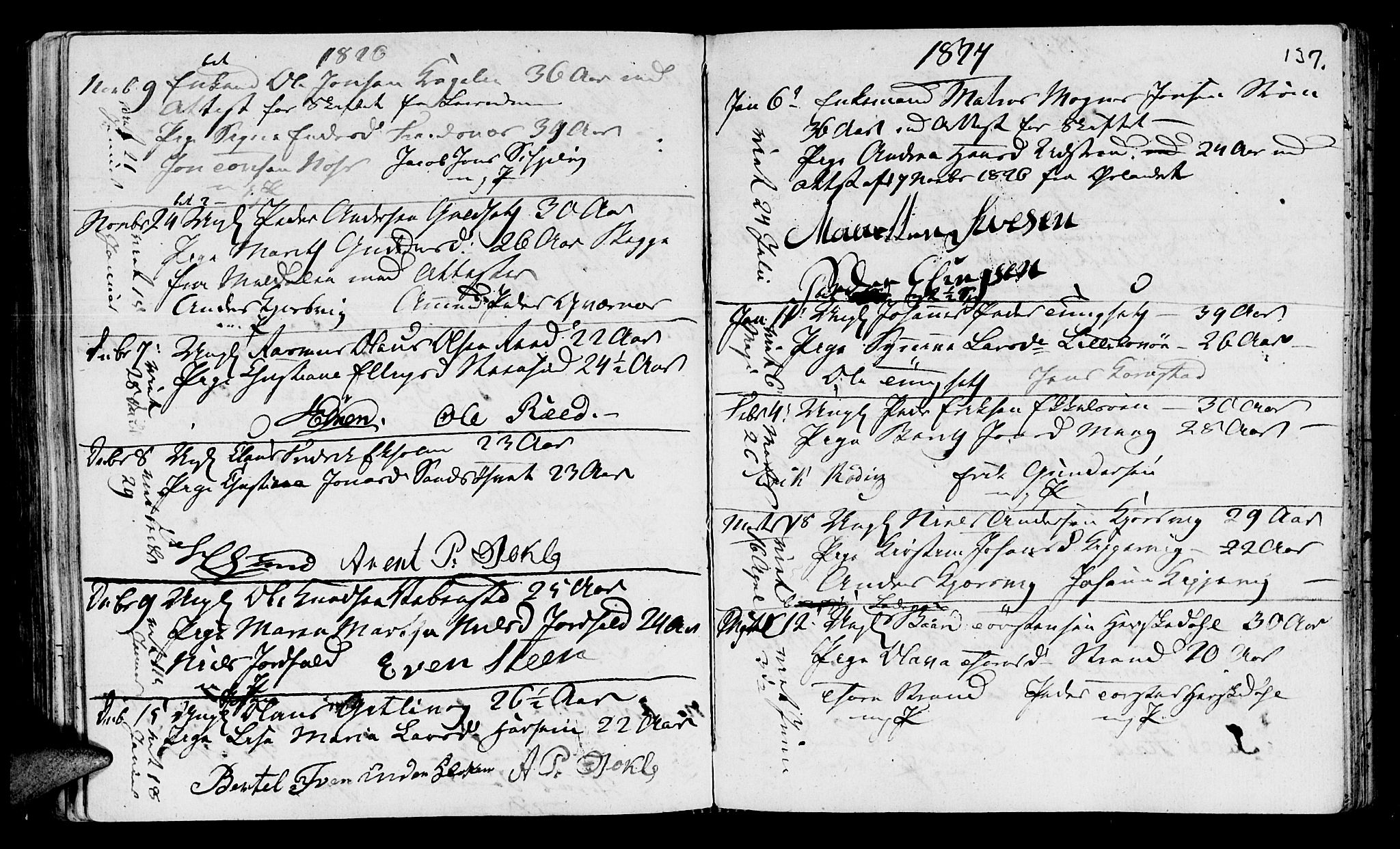 Ministerialprotokoller, klokkerbøker og fødselsregistre - Møre og Romsdal, AV/SAT-A-1454/568/L0795: Parish register (official) no. 568A04, 1802-1845, p. 137