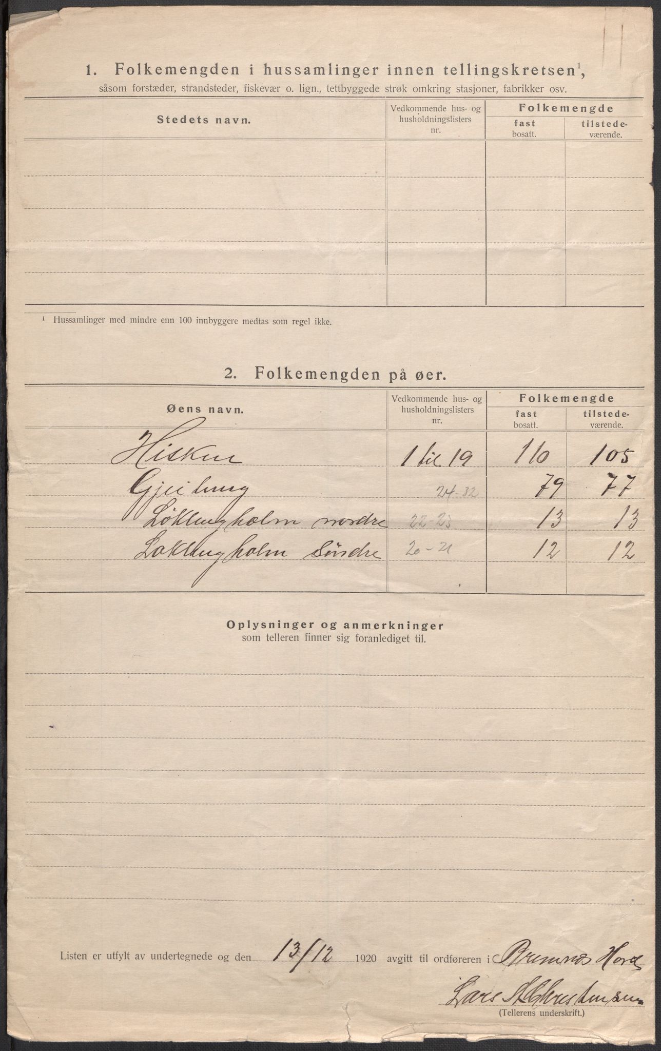 SAB, 1920 census for Bremnes, 1920, p. 40