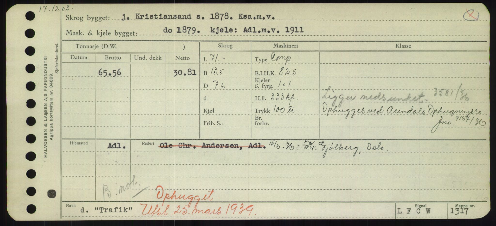 Sjøfartsdirektoratet med forløpere, Skipsmålingen, RA/S-1627/H/Hd/L0039: Fartøy, Ti-Tø, p. 471