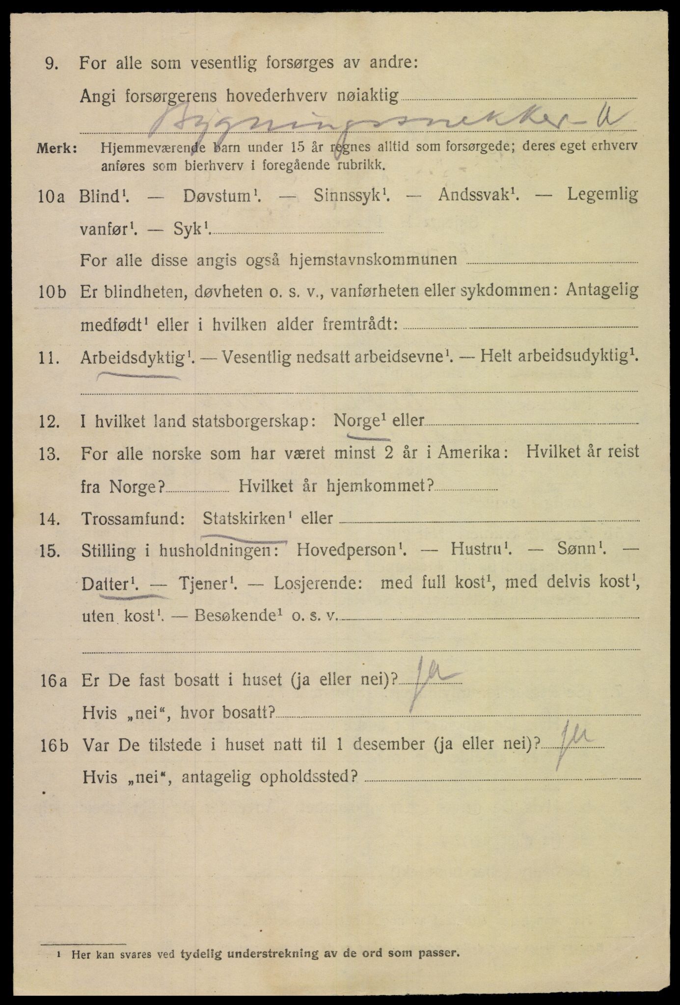 SAK, 1920 census for Mandal, 1920, p. 6864