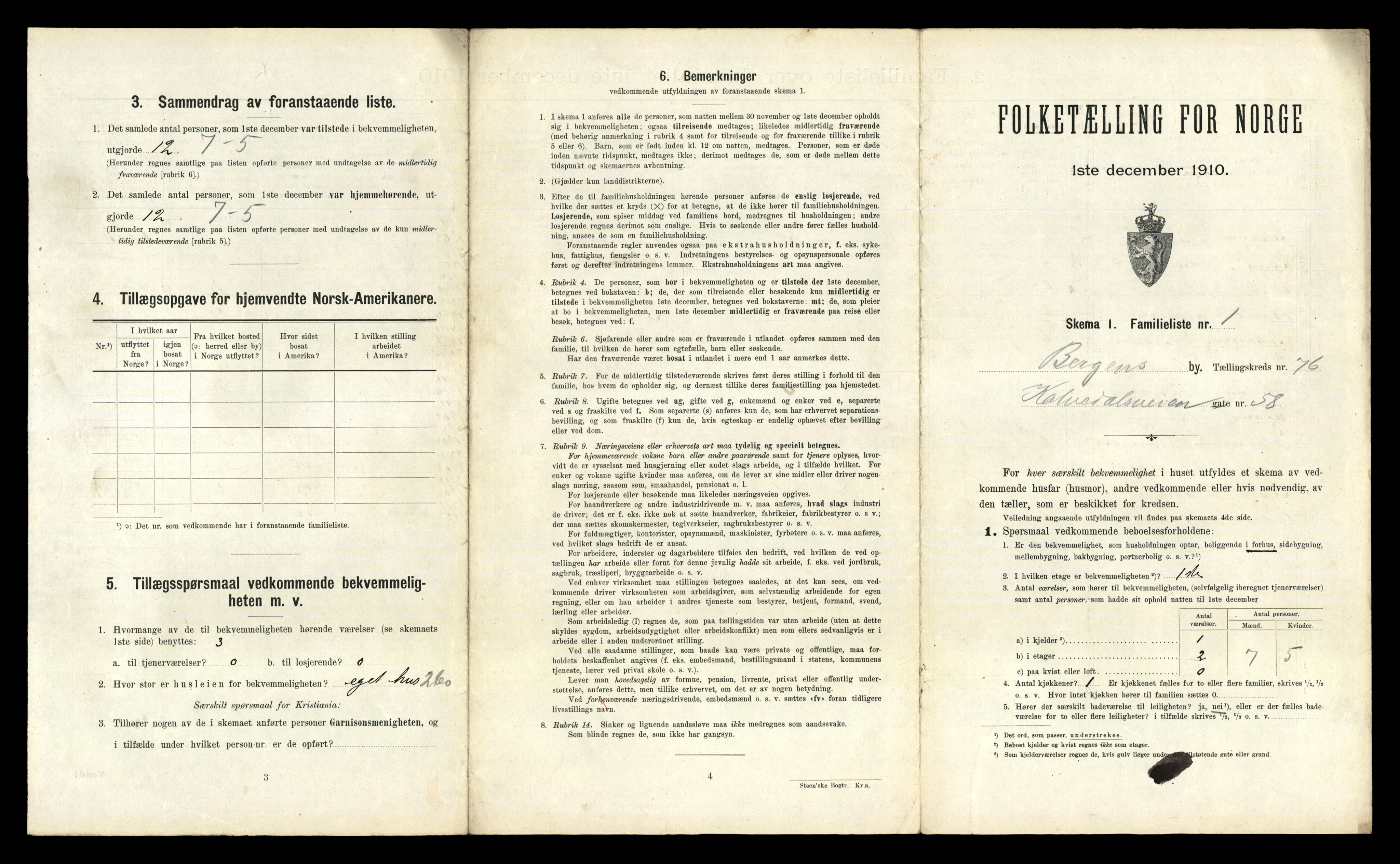 RA, 1910 census for Bergen, 1910, p. 26671