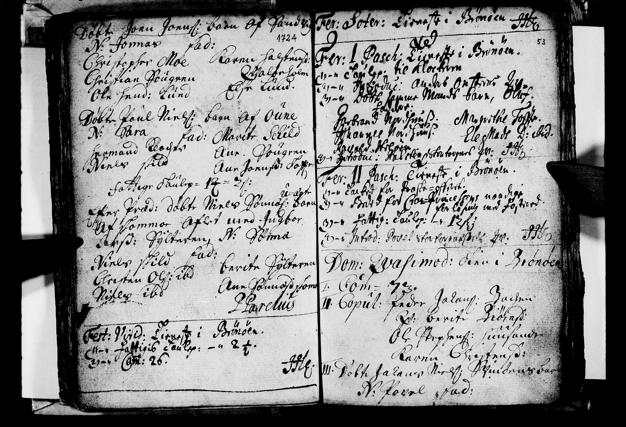 Ministerialprotokoller, klokkerbøker og fødselsregistre - Nordland, AV/SAT-A-1459/813/L0194: Parish register (official) no. 813A04, 1719-1758, p. 53