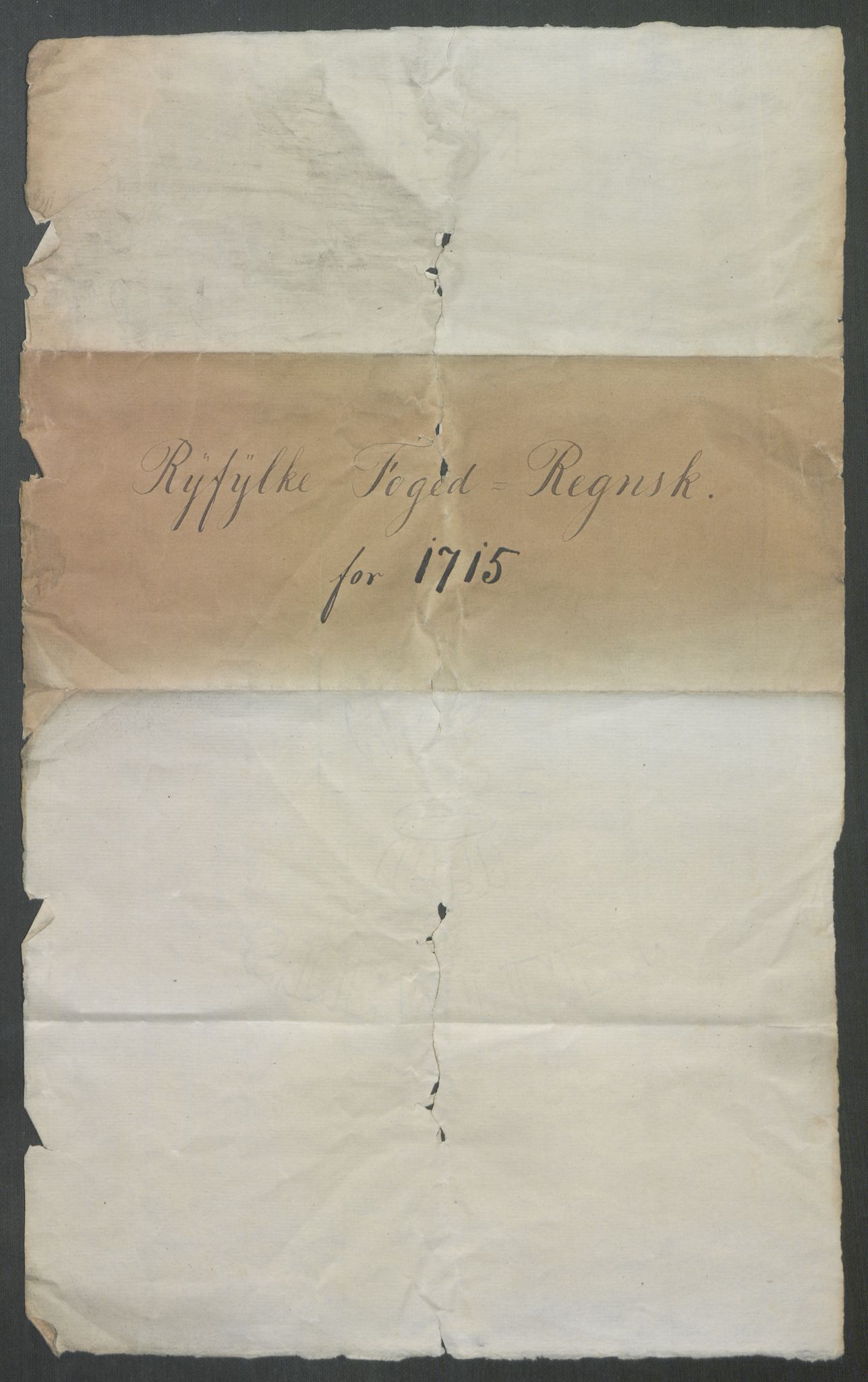 Rentekammeret inntil 1814, Reviderte regnskaper, Fogderegnskap, RA/EA-4092/R47/L2868: Fogderegnskap Ryfylke, 1715, p. 3