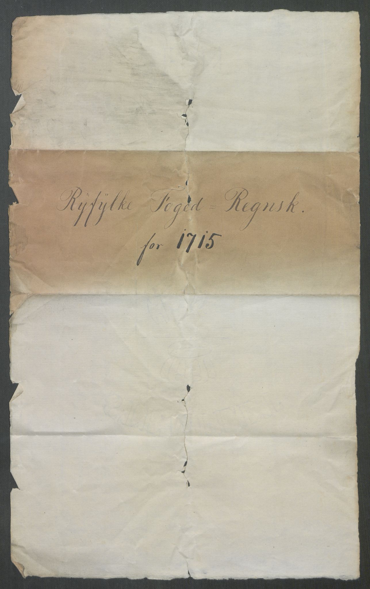Rentekammeret inntil 1814, Reviderte regnskaper, Fogderegnskap, AV/RA-EA-4092/R47/L2868: Fogderegnskap Ryfylke, 1715, p. 3