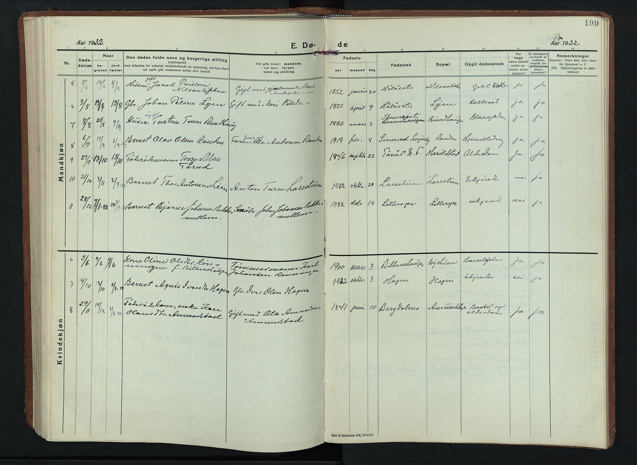 Sel prestekontor, AV/SAH-PREST-074/H/Ha/Hab/L0006: Parish register (copy) no. 6, 1923-1953, p. 199