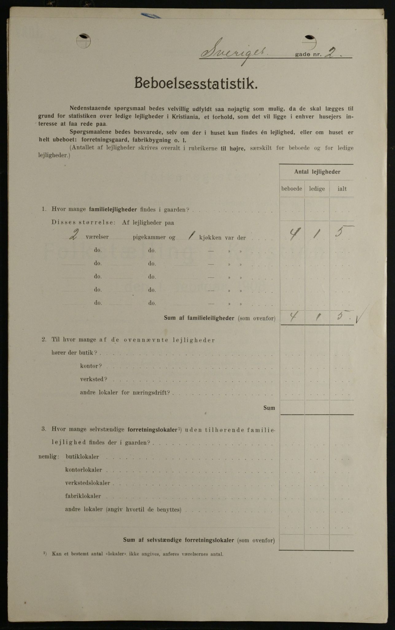 OBA, Municipal Census 1908 for Kristiania, 1908, p. 95119