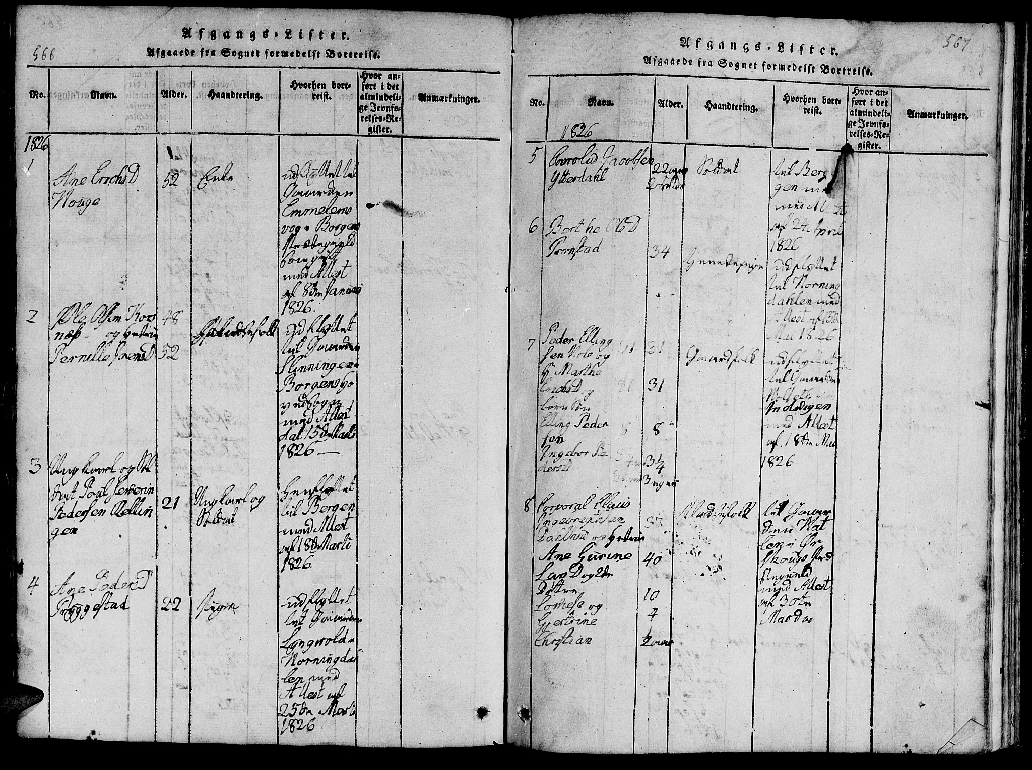 Ministerialprotokoller, klokkerbøker og fødselsregistre - Møre og Romsdal, AV/SAT-A-1454/519/L0260: Parish register (copy) no. 519C01, 1817-1829, p. 566-567