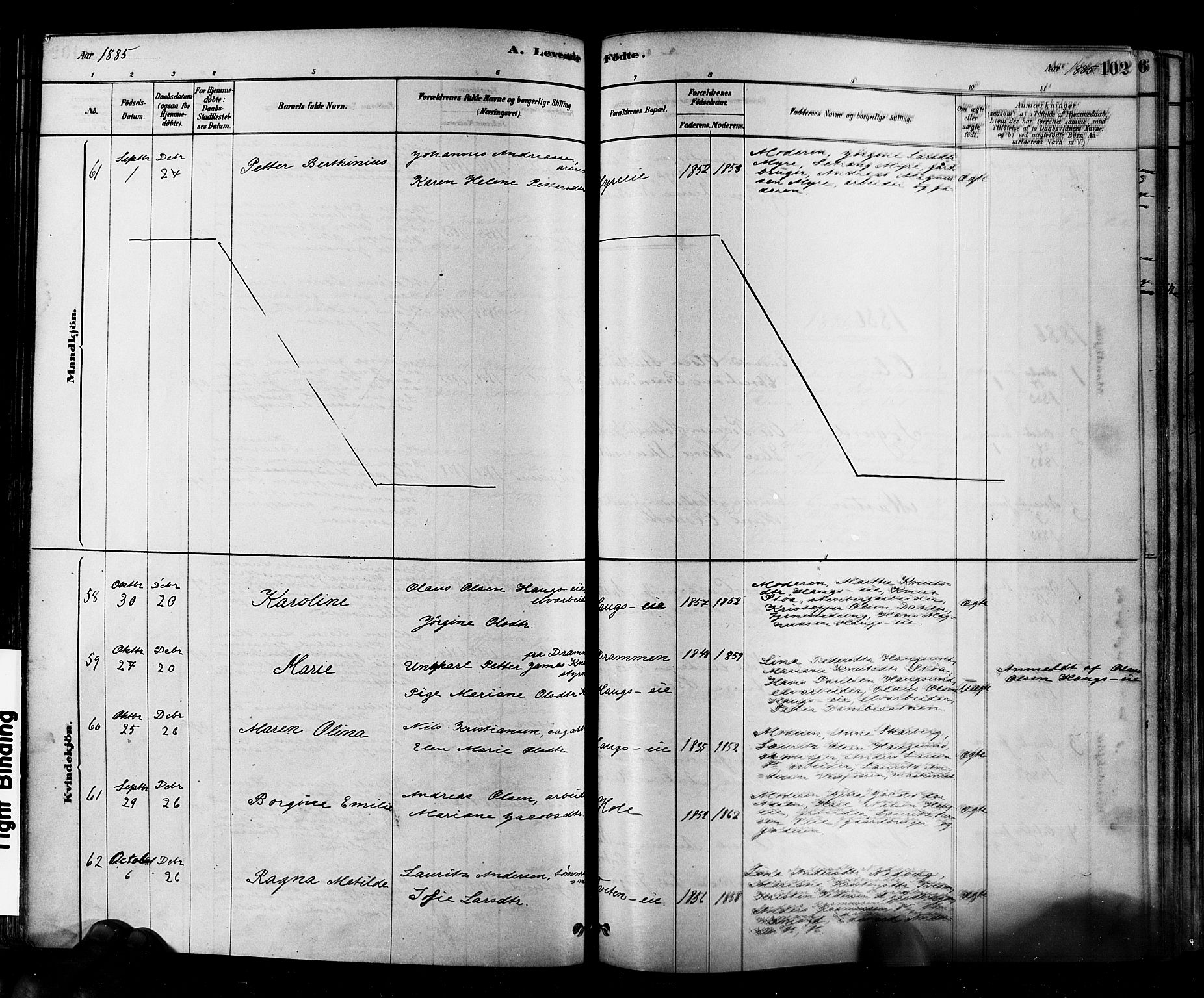 Eiker kirkebøker, AV/SAKO-A-4/F/Fb/L0001: Parish register (official) no. II 1, 1878-1888, p. 102