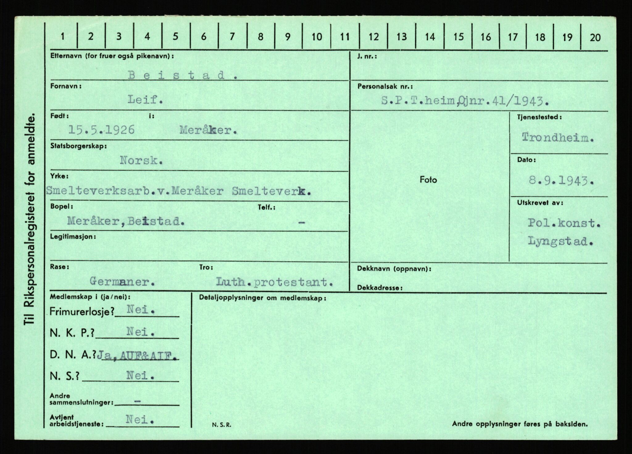 Statspolitiet - Hovedkontoret / Osloavdelingen, AV/RA-S-1329/C/Ca/L0002: Arneberg - Brand, 1943-1945, p. 1675