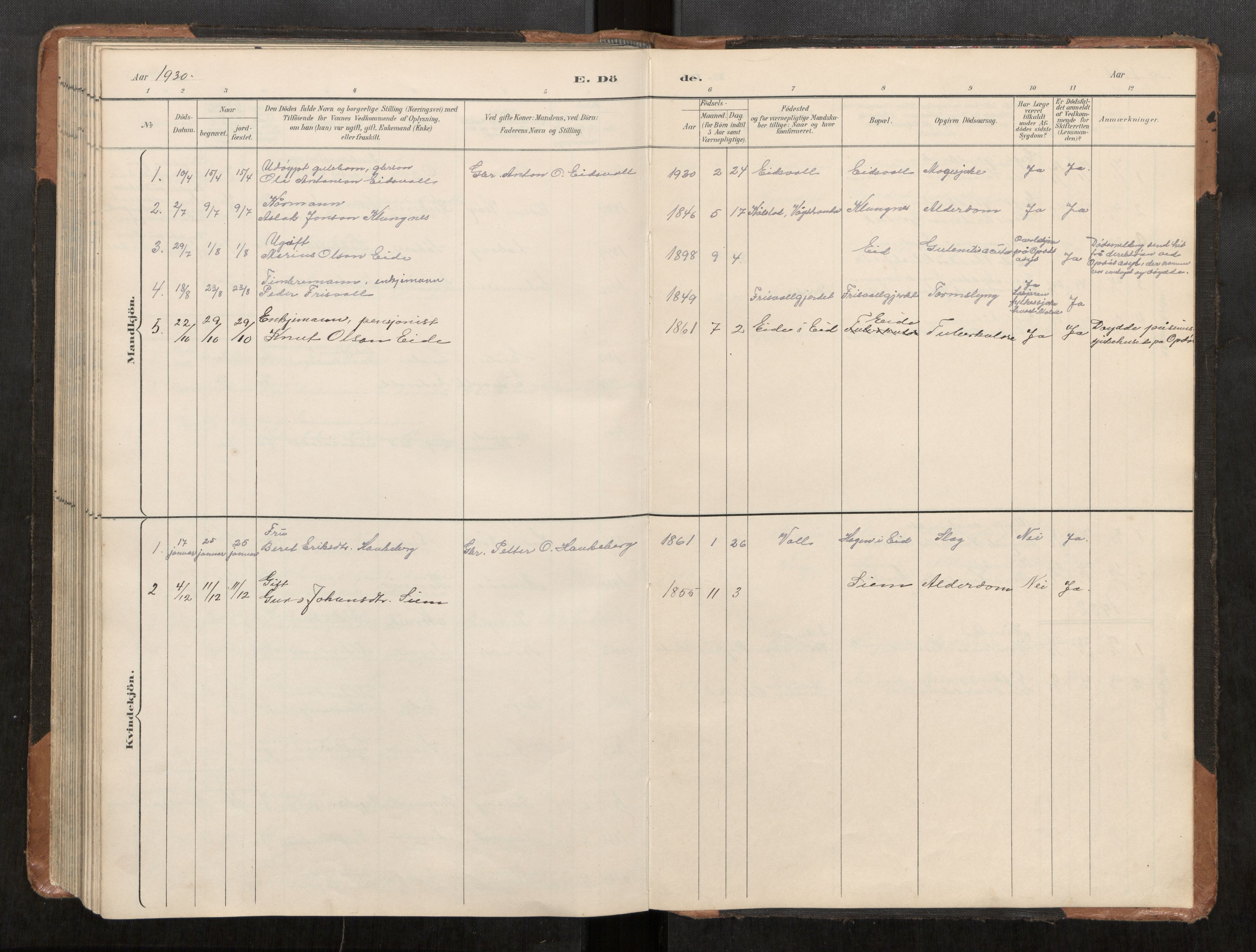 Ministerialprotokoller, klokkerbøker og fødselsregistre - Møre og Romsdal, AV/SAT-A-1454/542/L0561: Parish register (copy) no. 542C03, 1893-1931