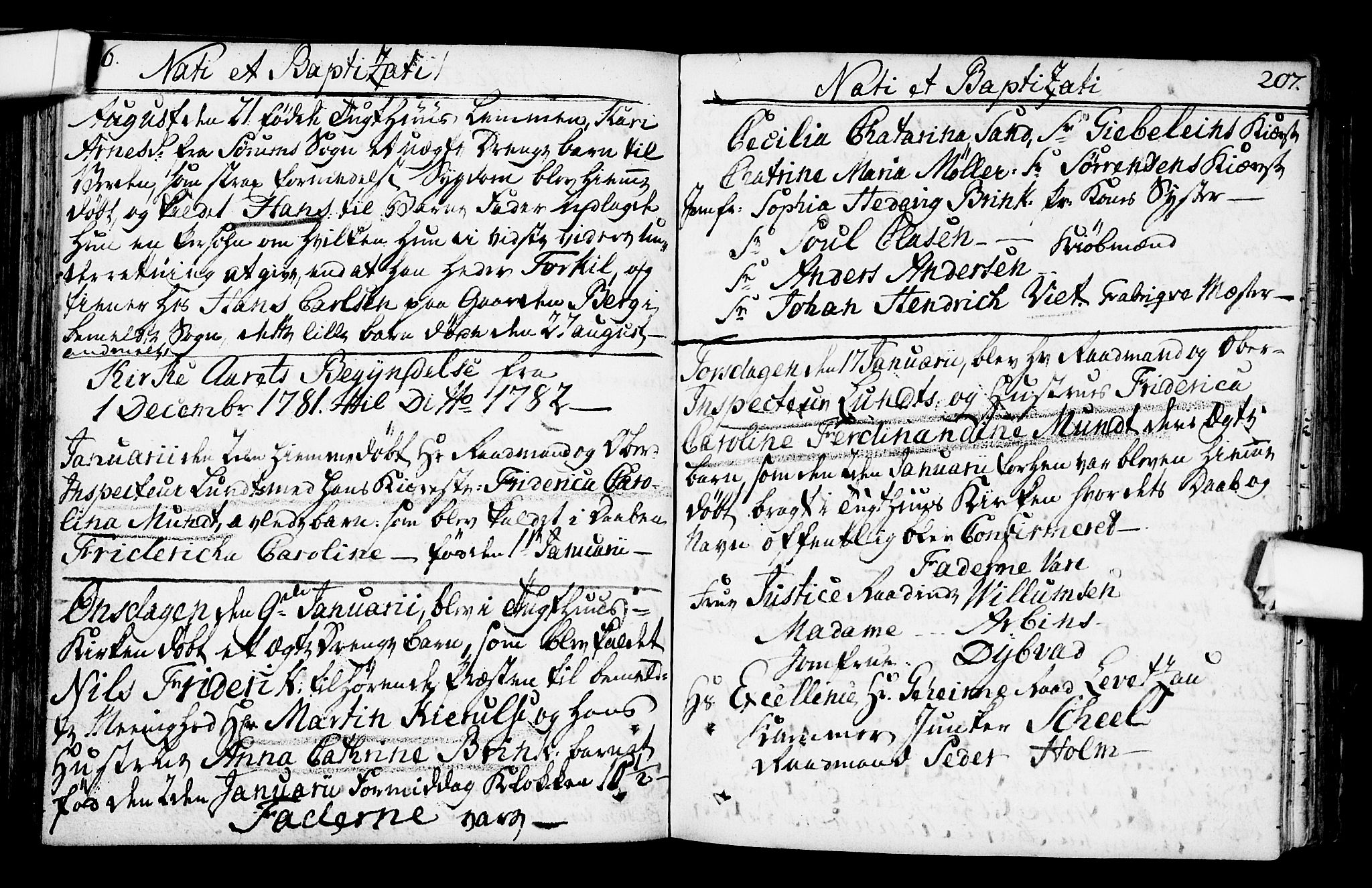 Kristiania tukthusprest Kirkebøker, SAO/A-10881/F/Fa/L0001: Parish register (official) no. 1, 1758-1828, p. 206-207