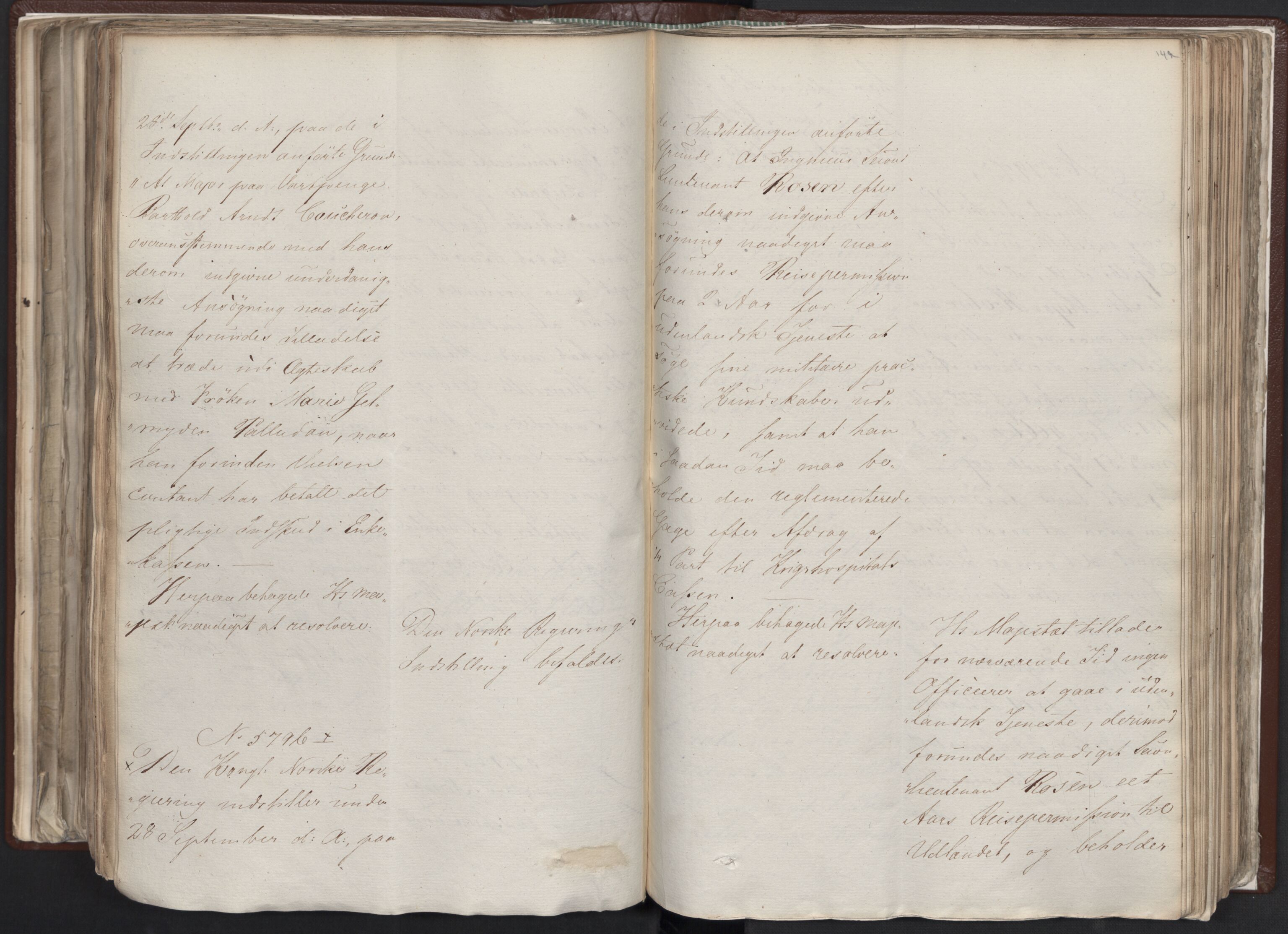 Statsrådssekretariatet, AV/RA-S-1001/A/Ab/L0012: Kgl. res. nr. 5679-6008 II, 1821, p. 146b-147a