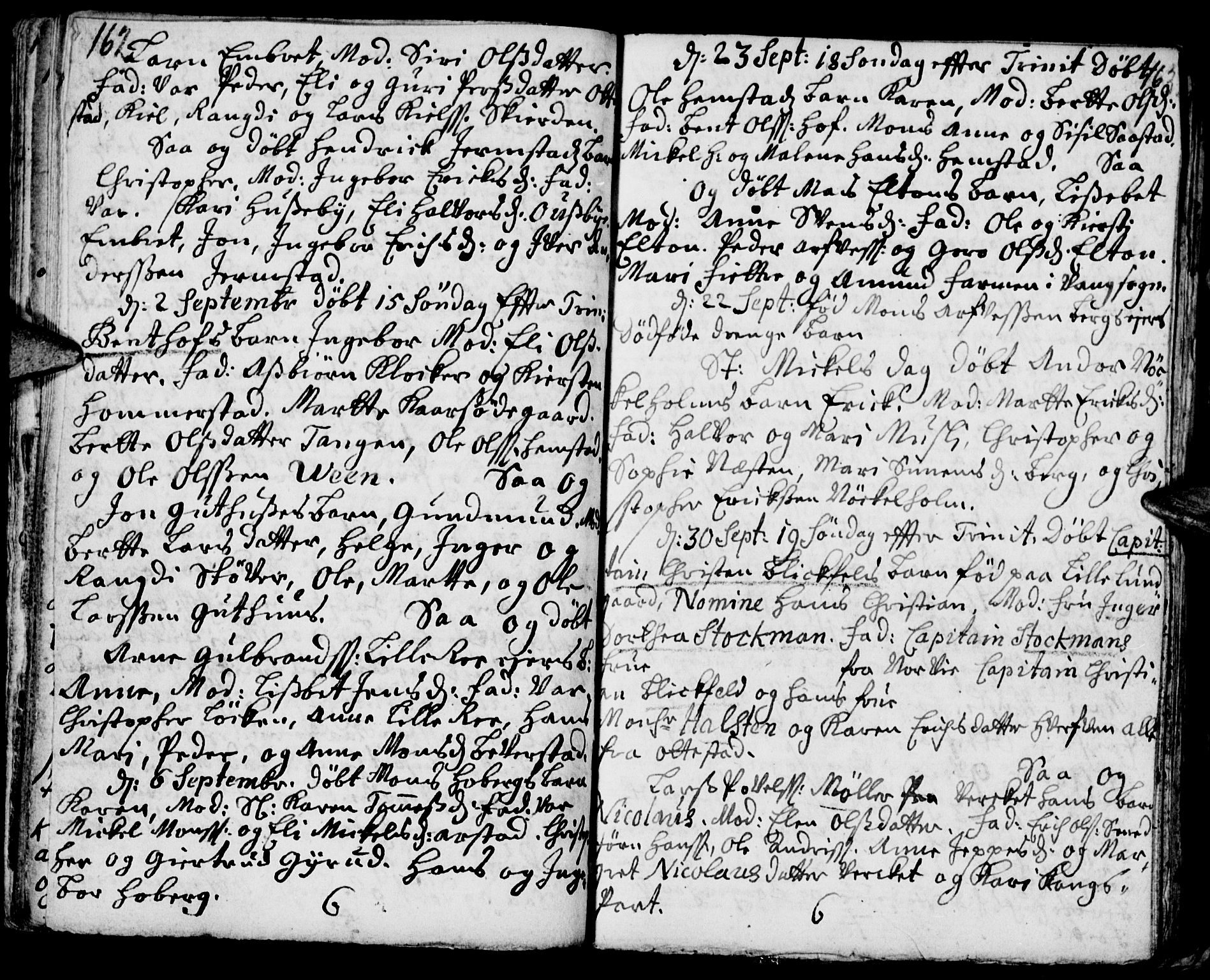 Stange prestekontor, AV/SAH-PREST-002/K/L0002: Parish register (official) no. 2, 1724-1740, p. 162-163