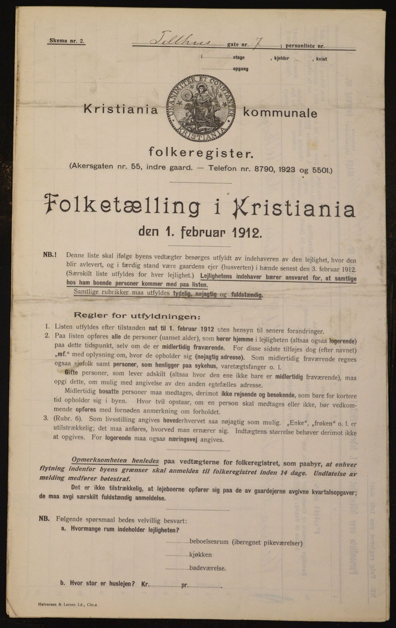 OBA, Municipal Census 1912 for Kristiania, 1912, p. 107619