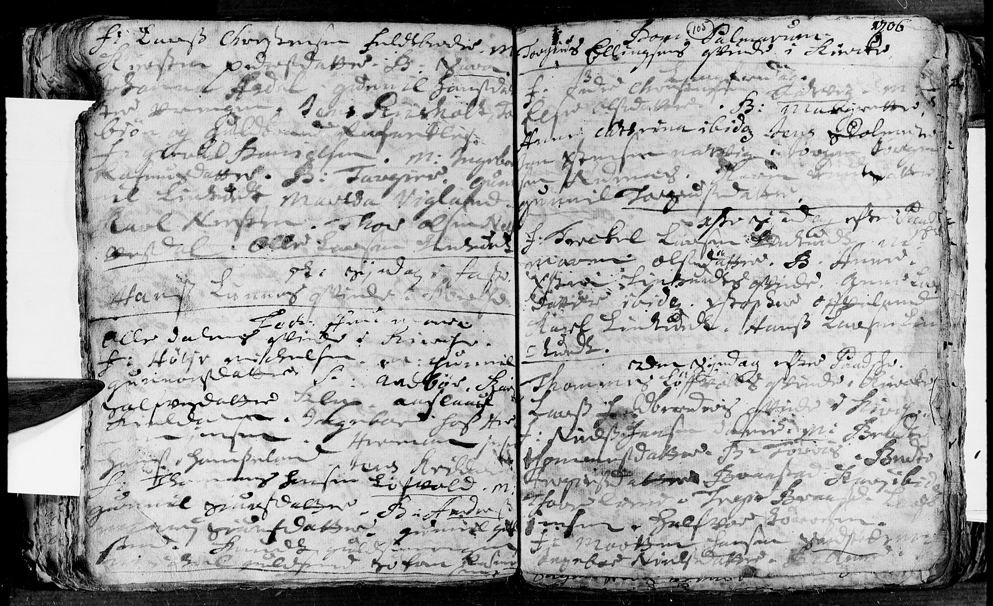 Øyestad sokneprestkontor, AV/SAK-1111-0049/F/Fa/L0002: Parish register (official) no. A 2, 1692-1722, p. 105
