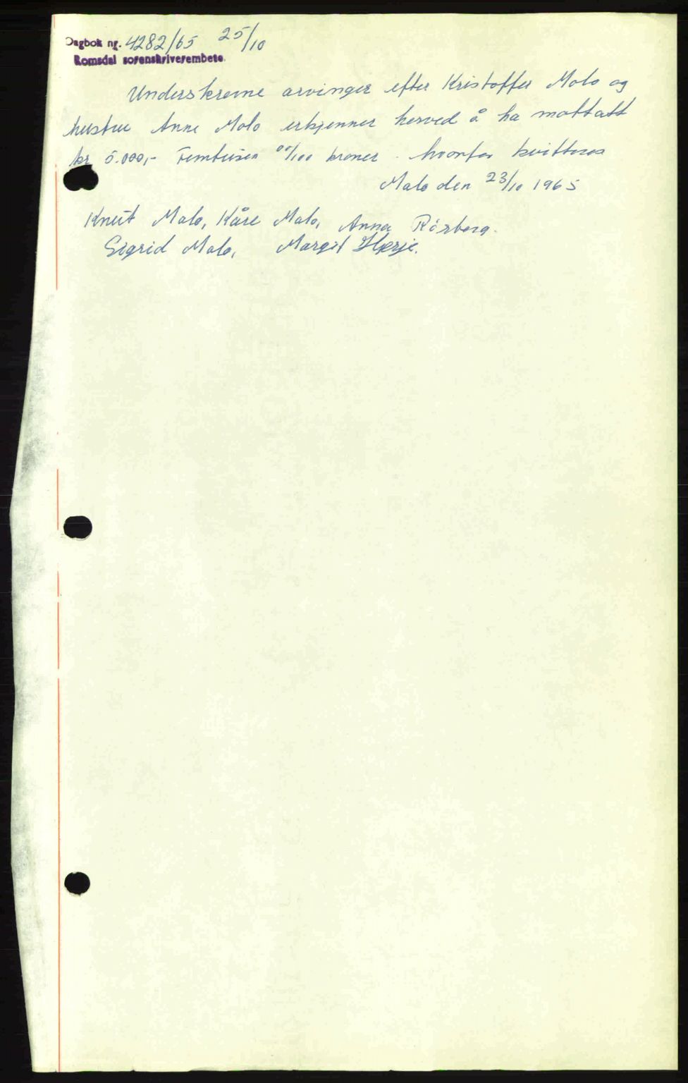 Romsdal sorenskriveri, AV/SAT-A-4149/1/2/2C: Mortgage book no. A8, 1939-1940, Diary no: : 2657/1939