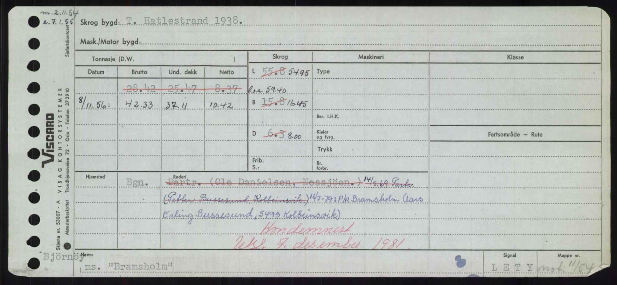 Sjøfartsdirektoratet med forløpere, Skipsmålingen, RA/S-1627/H/Hd/L0005: Fartøy, Br-Byg, p. 73