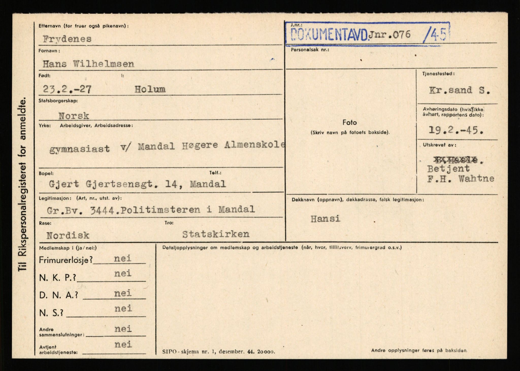 Statspolitiet - Hovedkontoret / Osloavdelingen, AV/RA-S-1329/C/Ca/L0004: Eid - funn av gjenstander	, 1943-1945, p. 4938
