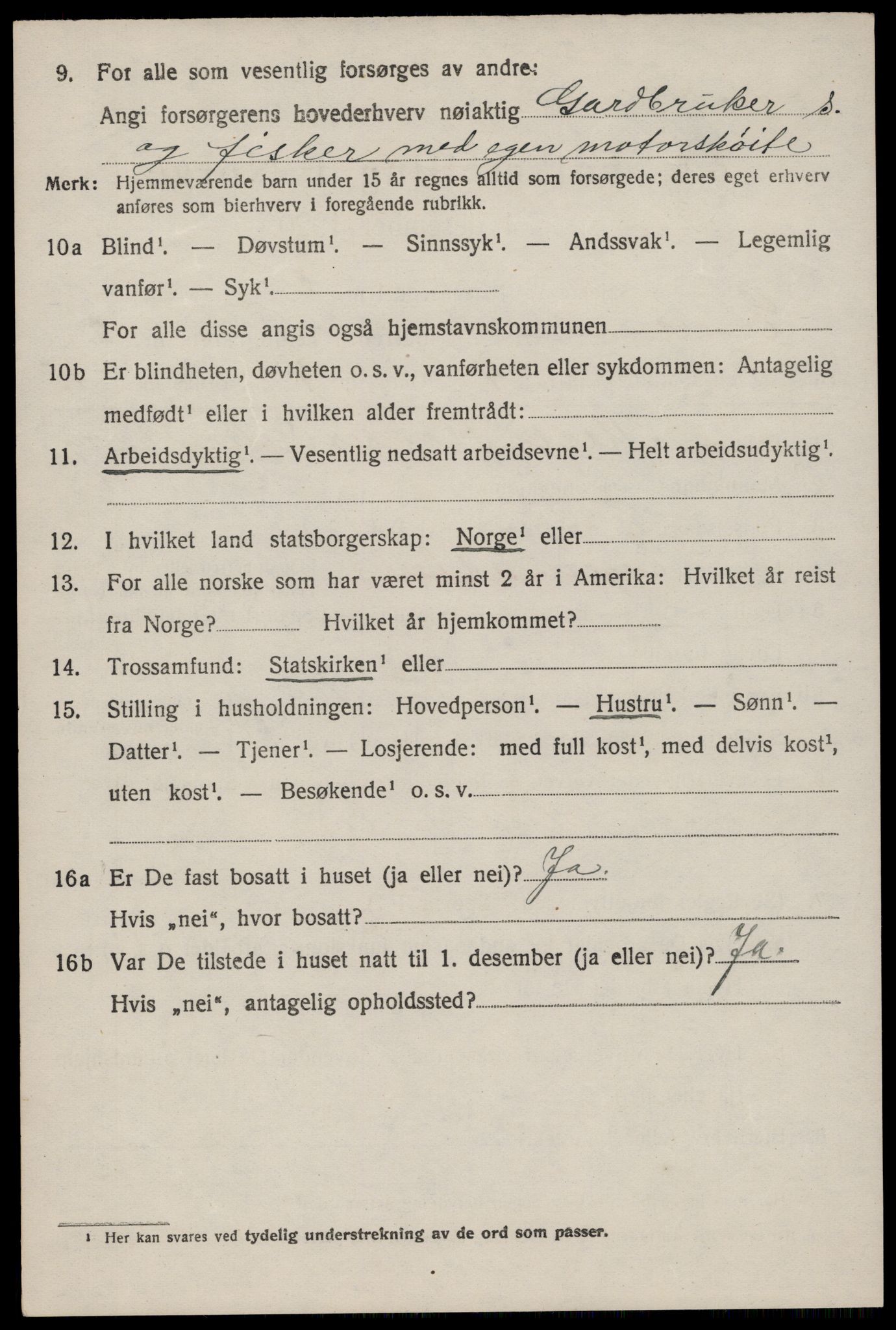 SAST, 1920 census for Eigersund, 1920, p. 1646