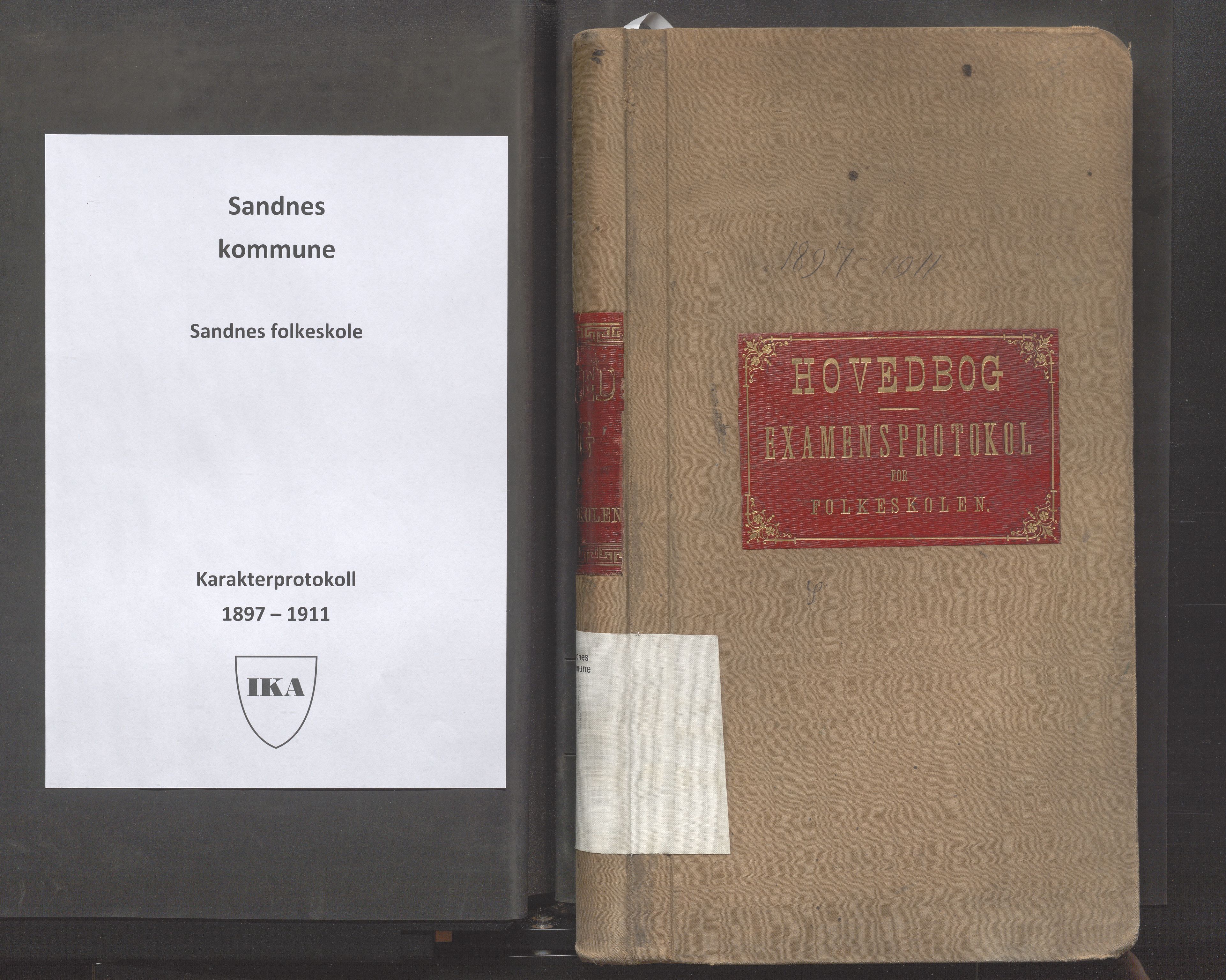 Sandnes kommune - Sandnes folkeskole/Trones skole, IKAR/K-100247/F/L0005: Eksamensprotokoll, 1897-1911, p. 1