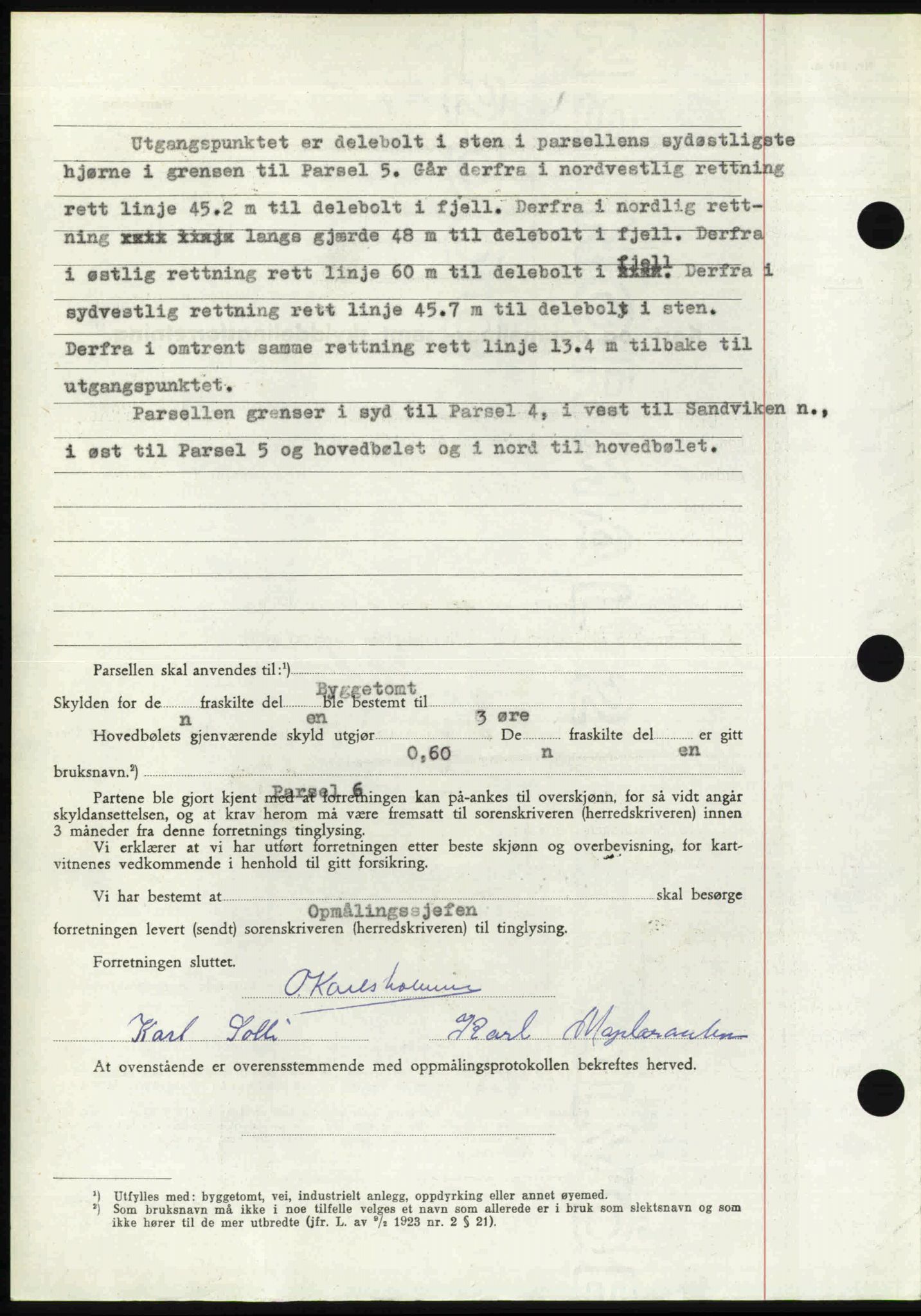 Follo sorenskriveri, SAO/A-10274/G/Ga/Gaa/L0085: Mortgage book no. I 85, 1948-1948, Diary no: : 4511/1948