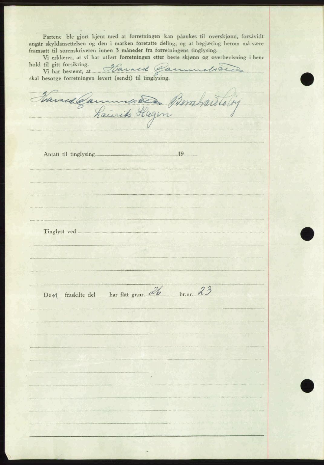 Romsdal sorenskriveri, AV/SAT-A-4149/1/2/2C: Mortgage book no. A20, 1946-1946, Diary no: : 1304/1946