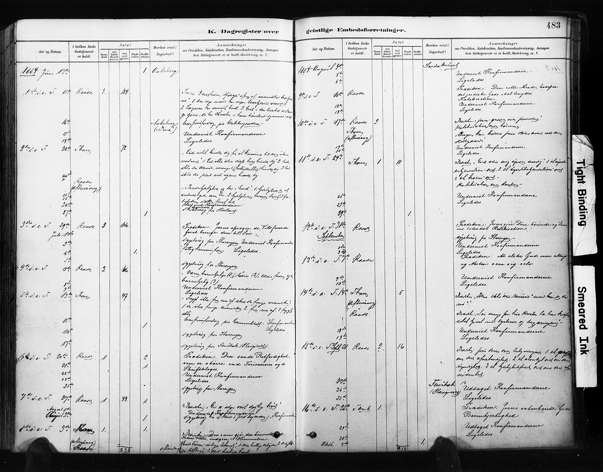 Råde prestekontor kirkebøker, AV/SAO-A-2009/F/Fa/L0007: Parish register (official) no. 7, 1878-1902, p. 483