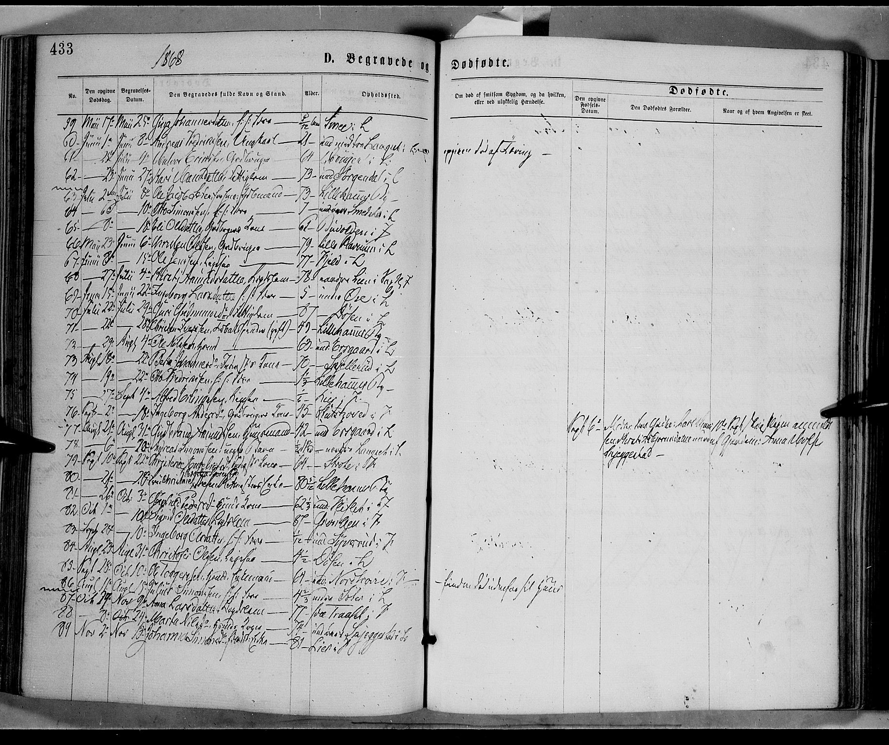 Fåberg prestekontor, AV/SAH-PREST-086/H/Ha/Haa/L0007: Parish register (official) no. 7, 1868-1878, p. 433