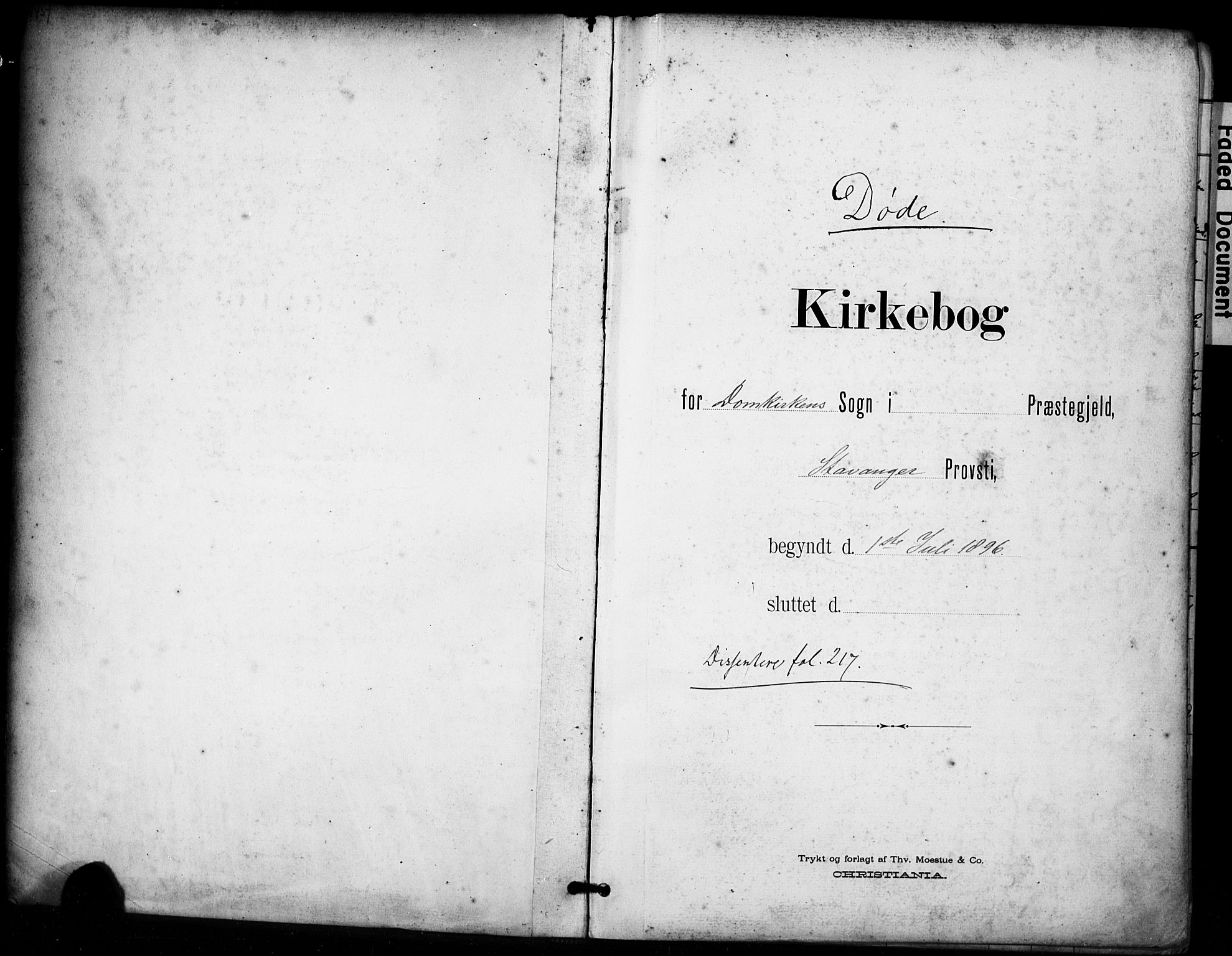 Domkirken sokneprestkontor, SAST/A-101812/001/30/30BA/L0032: Parish register (official) no. A 31, 1896-1917
