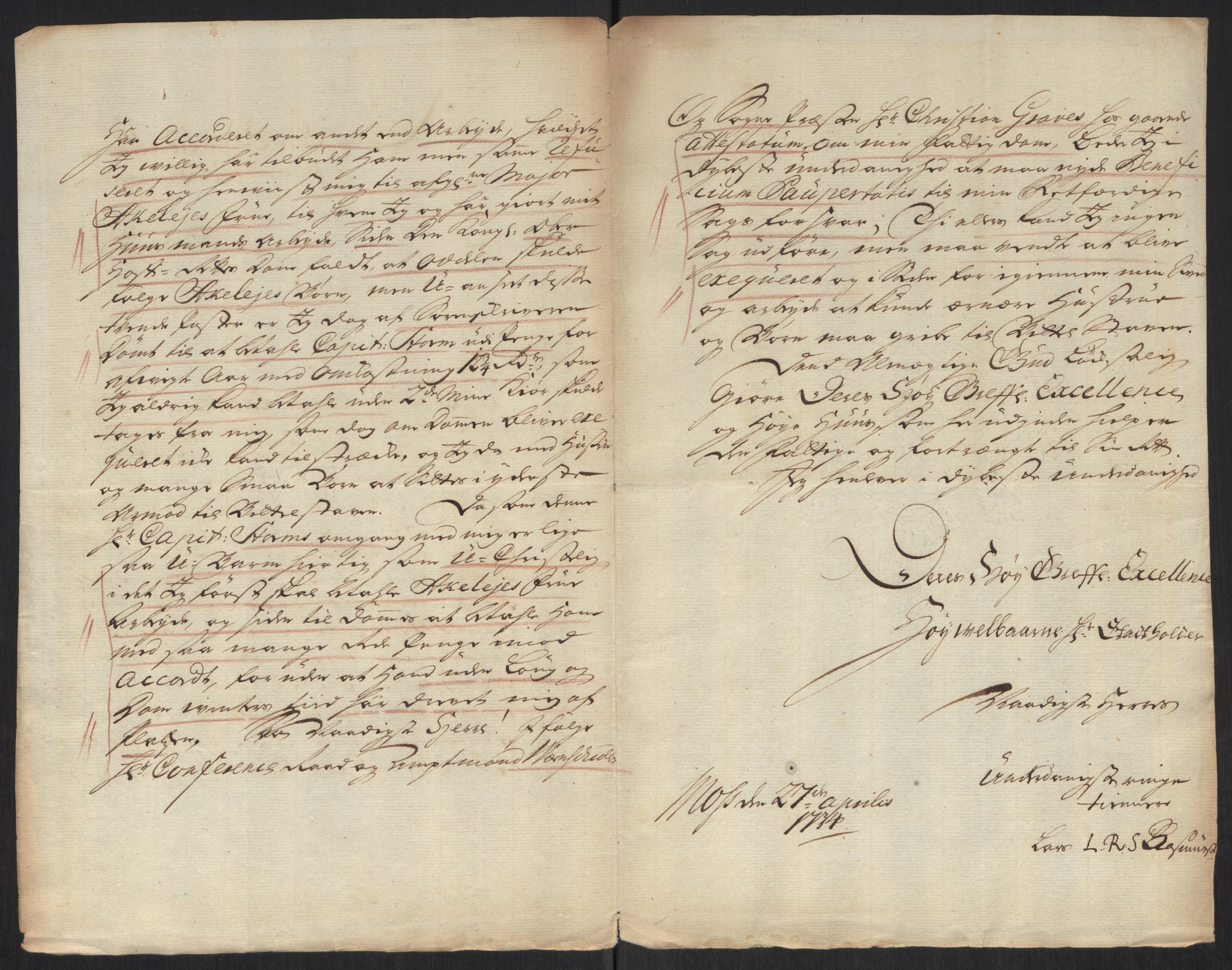 Stattholderembetet 1572-1771, AV/RA-EA-2870/Ef/L0107: Brev fra embetsmenn og andre, 1733-1734, p. 228