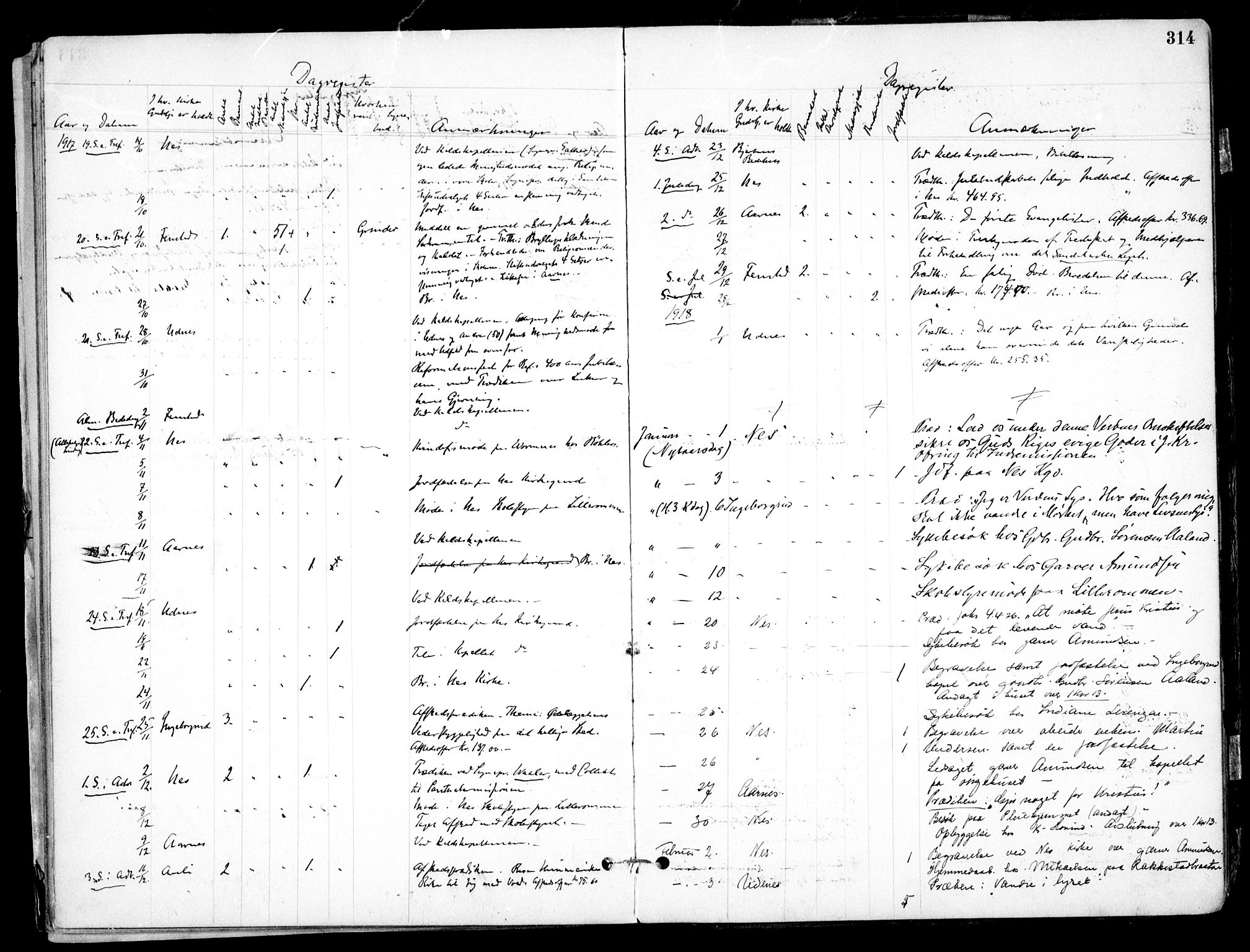 Nes prestekontor Kirkebøker, SAO/A-10410/F/Fb/L0002: Parish register (official) no. II 2, 1883-1918, p. 314