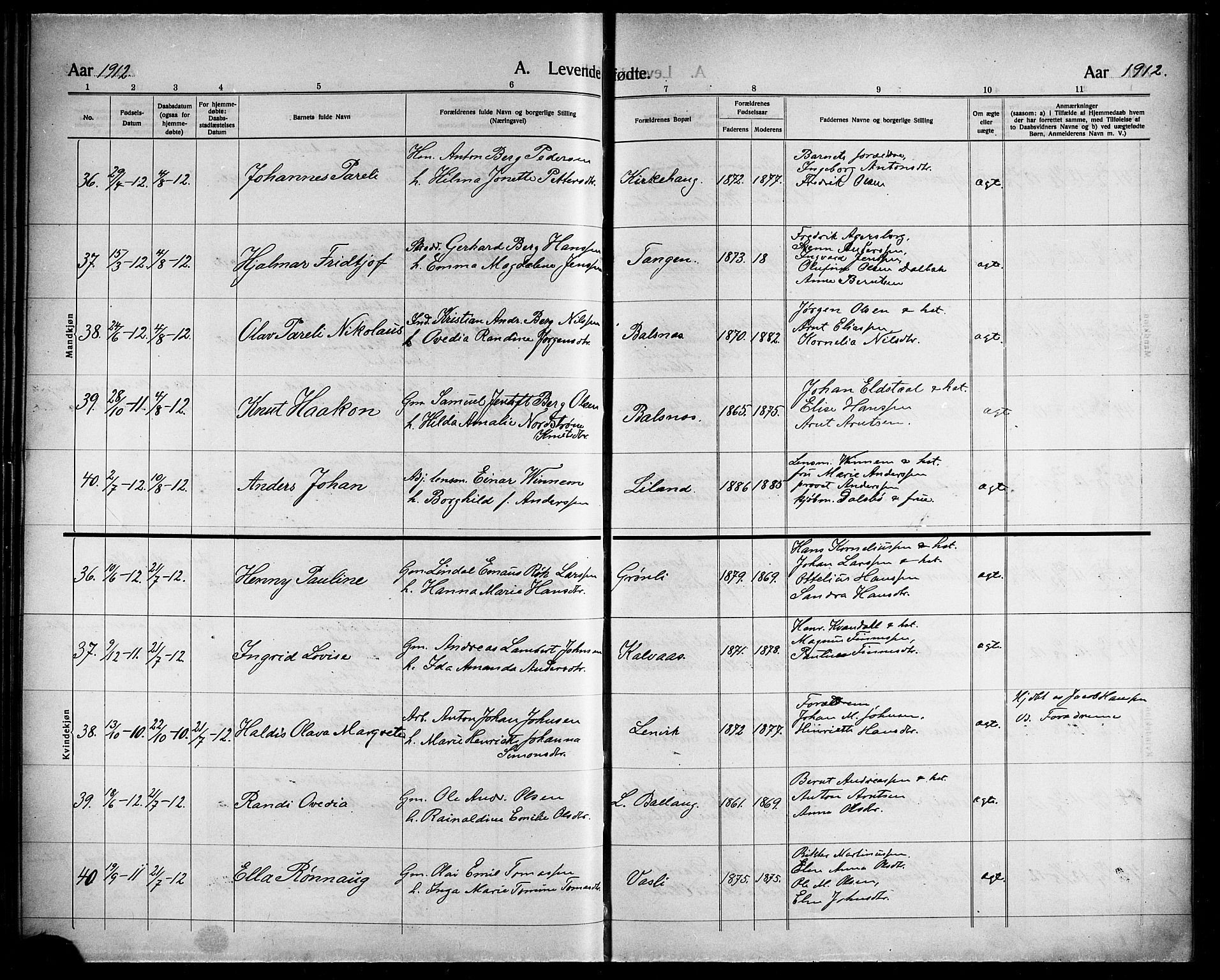 Ministerialprotokoller, klokkerbøker og fødselsregistre - Nordland, AV/SAT-A-1459/863/L0916: Parish register (copy) no. 863C06, 1907-1921