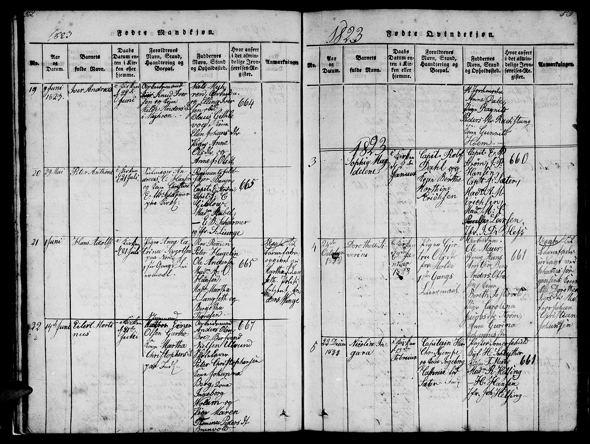 Ministerialprotokoller, klokkerbøker og fødselsregistre - Møre og Romsdal, SAT/A-1454/572/L0856: Parish register (copy) no. 572C01, 1819-1832, p. 52-53