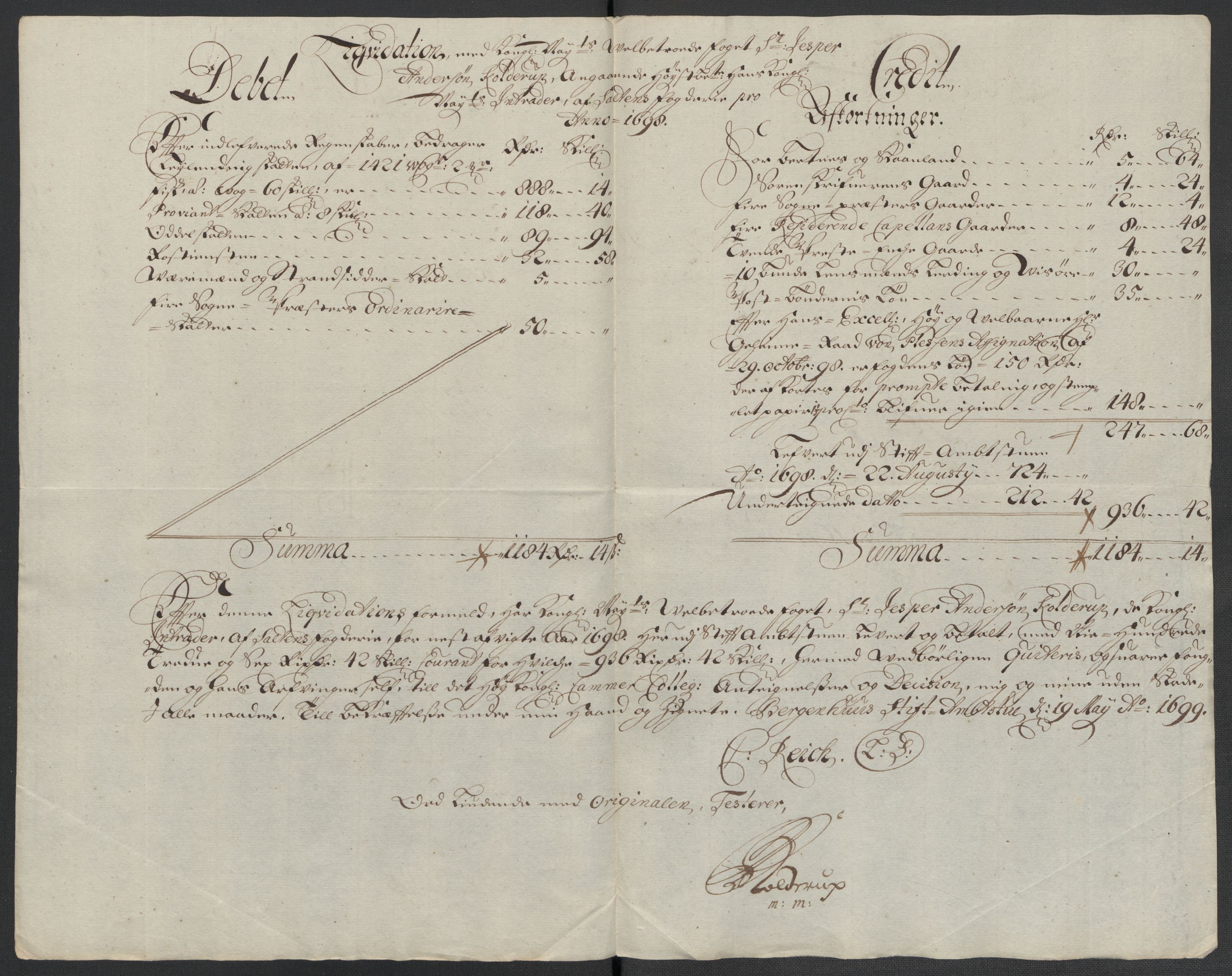 Rentekammeret inntil 1814, Reviderte regnskaper, Fogderegnskap, RA/EA-4092/R66/L4579: Fogderegnskap Salten, 1697-1700, p. 456